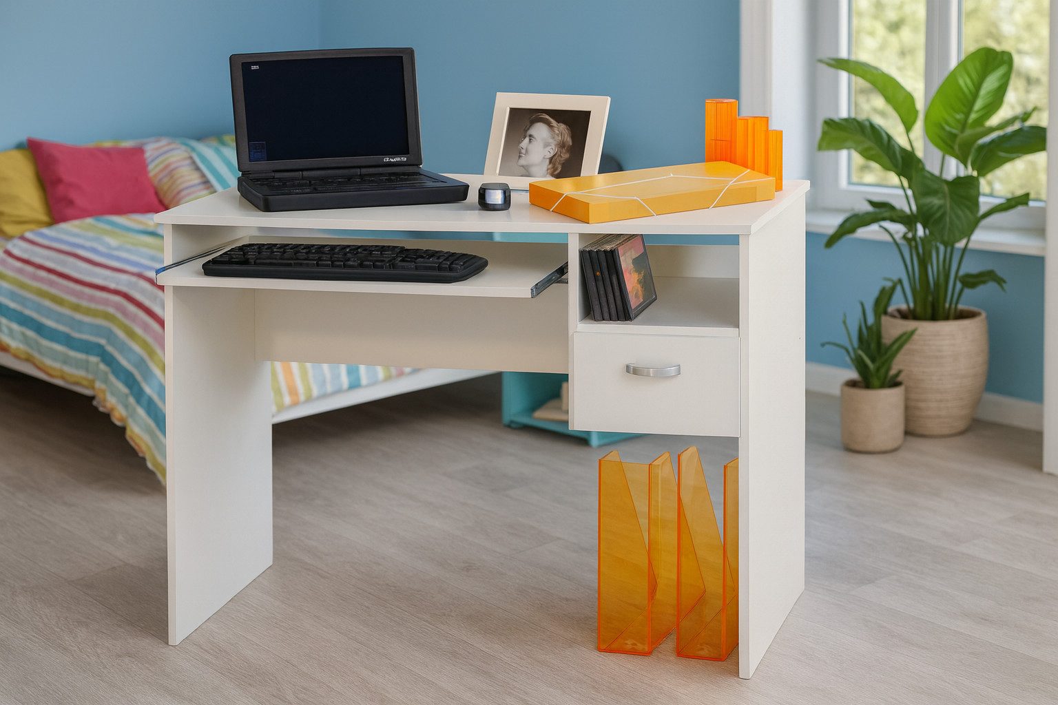 bv-vertrieb Computertisch PC-Tisch Computertisch Schülerschreibtisch Tastaturauszug