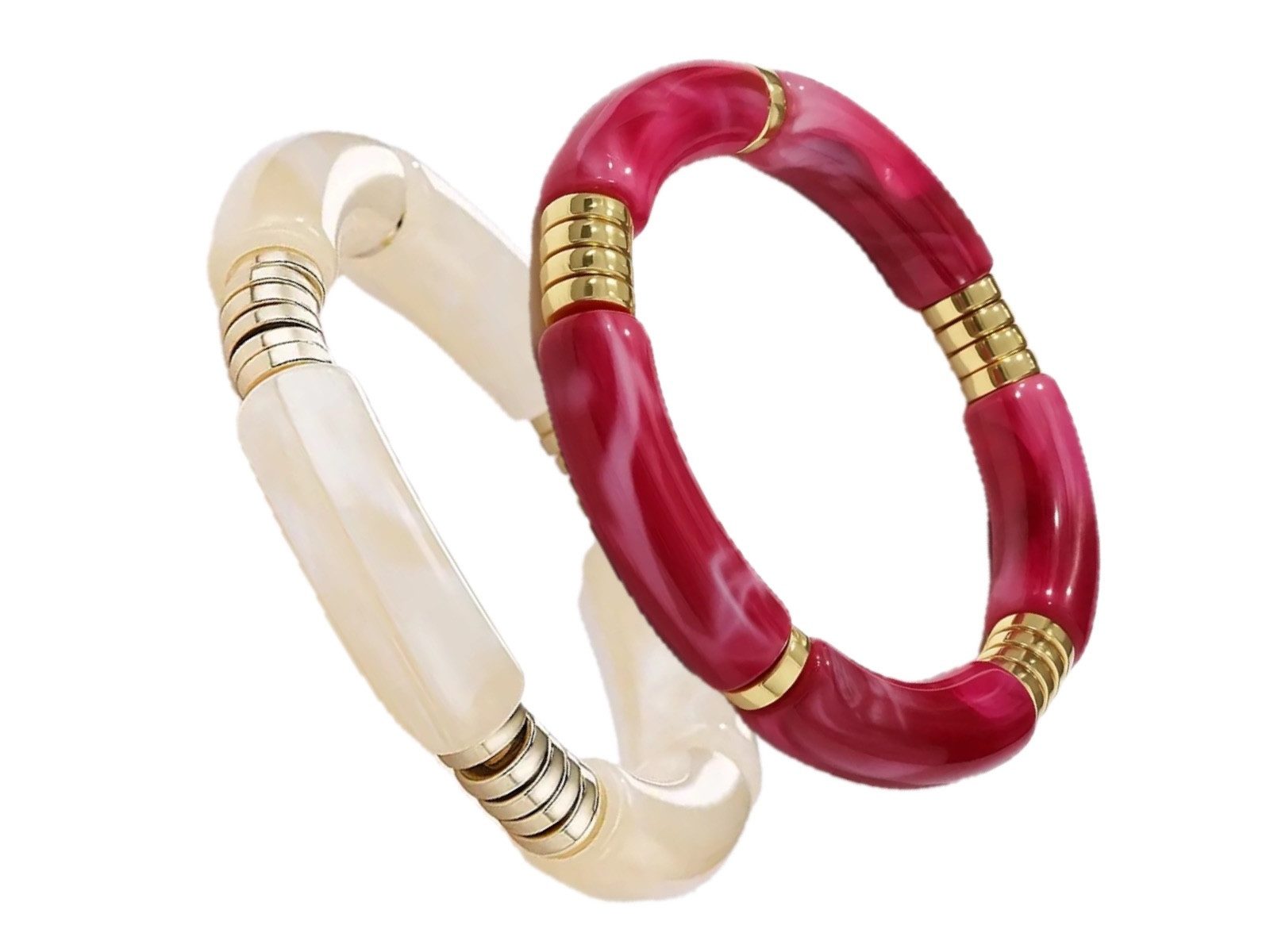 LK Trend & Style Armreif Buntes elastisches Armband (klasse Modeschmuck), wunderschöne Farben, großartiges Basic