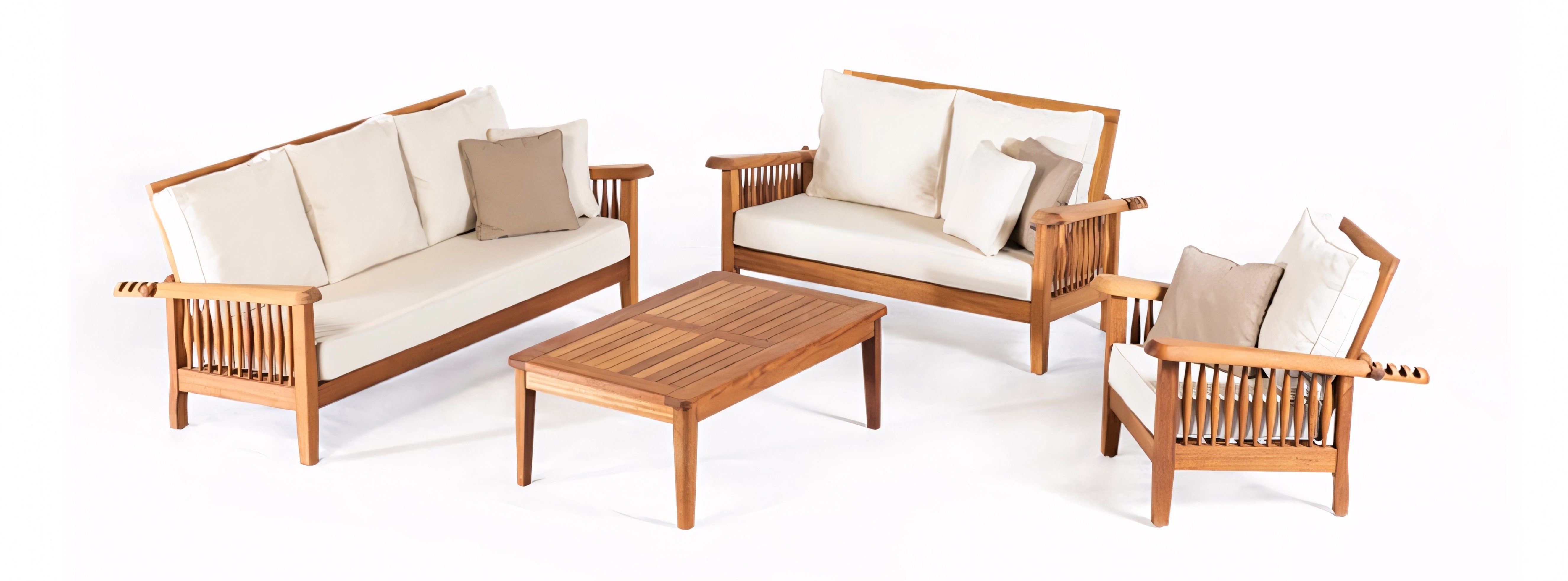 Xlmoebel Gartensofa XLMOEBEL Gartensofa in Beige mit pflegeleichtem Polsterstoff, 1 Teile, Made in Europa