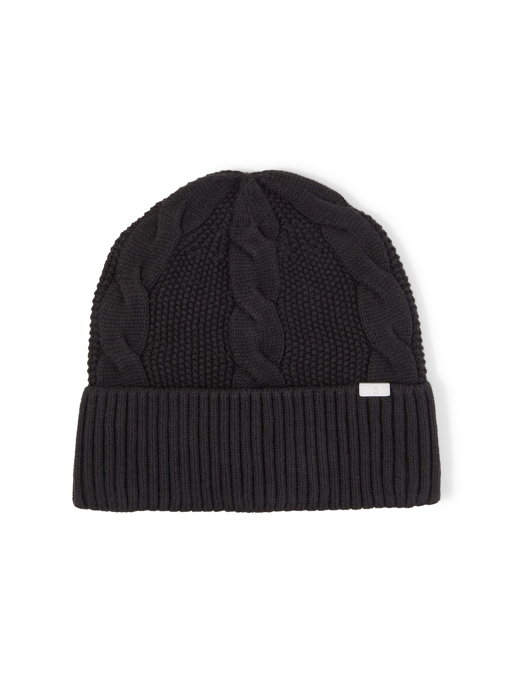 TOM TAILOR Denim Beanie Accessoire Beanie Mütze mit Zopfmuster