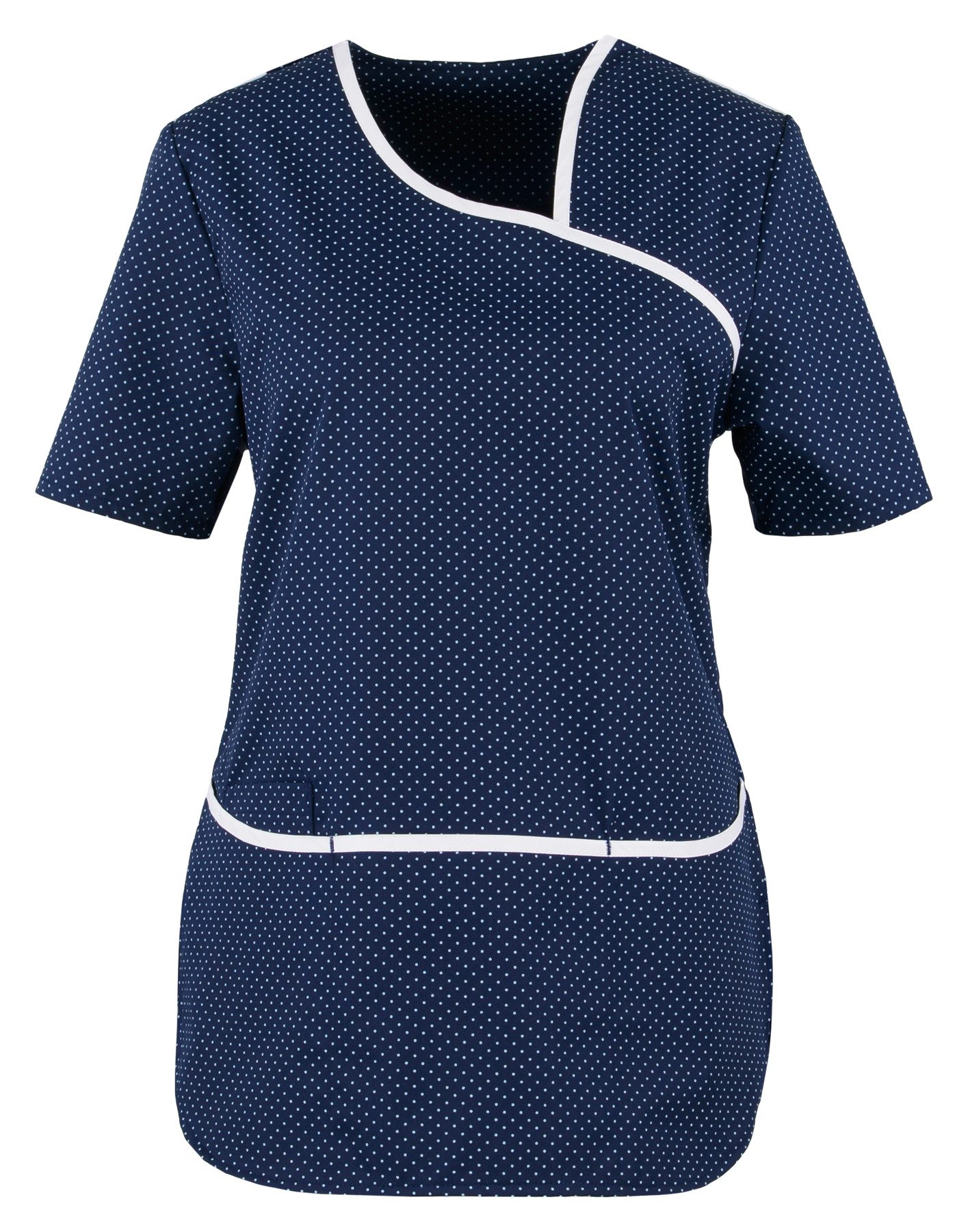 BEB Schlupfbluse beb MEDIZIN/PFLEGE Damen KASACK Kurzarm V-Neck Marine gepu günstig online kaufen