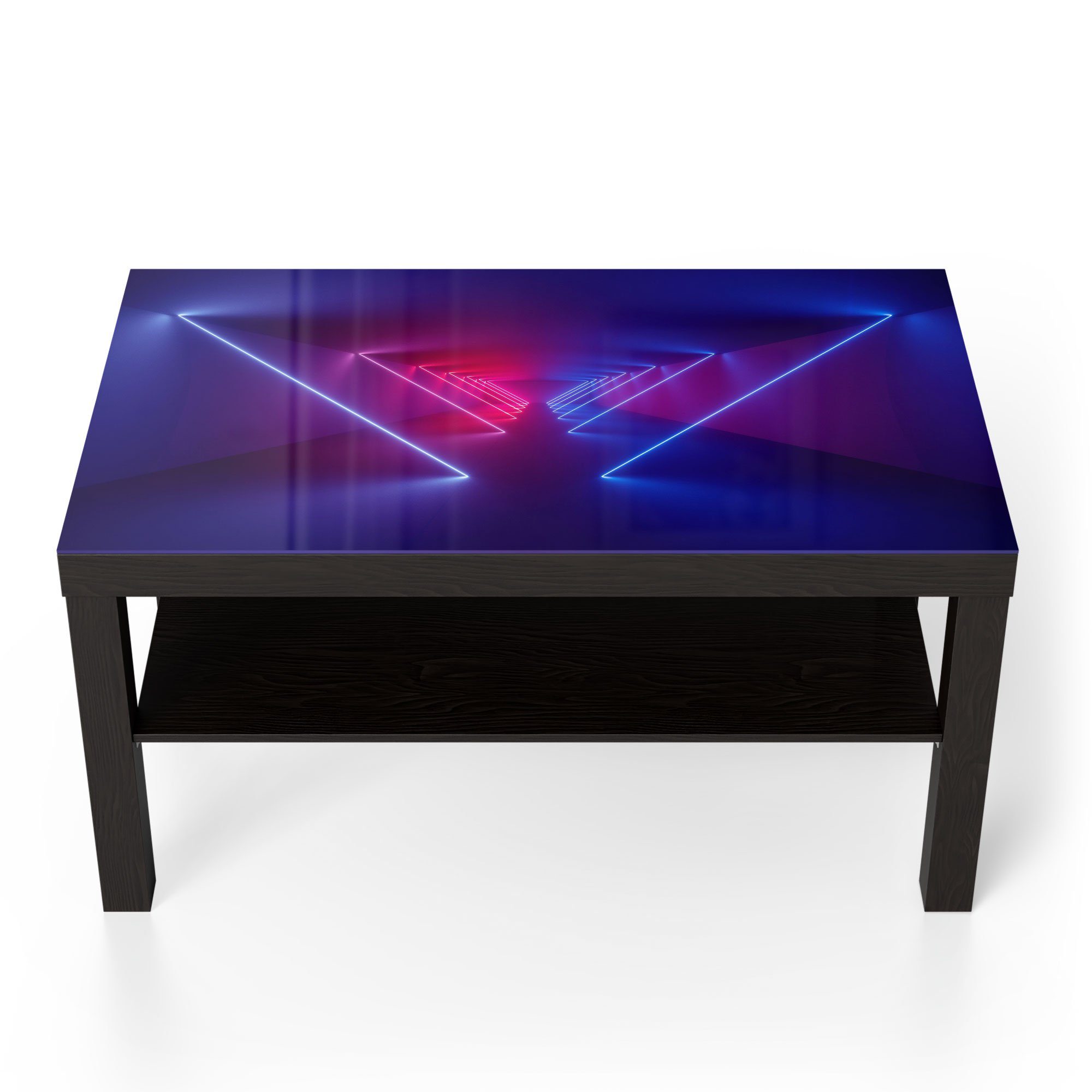 DEQORI Couchtisch 'Lichtinstallation', Glas Beistelltisch Glastisch modern Schwarz | Couchtische