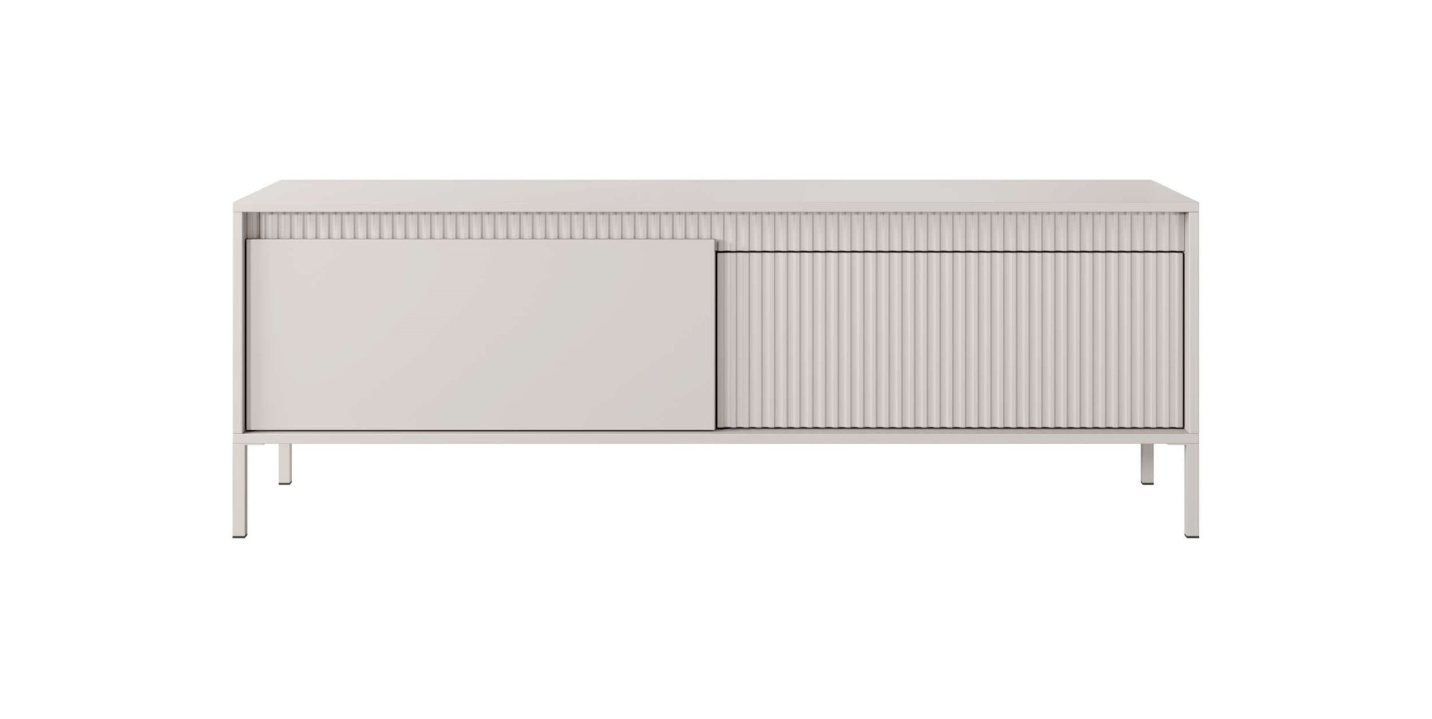 99rooms Lowboard Steinach (TV-Kommode, TV-Schrank), Modern Design, mit viel Stauraum, Grifflos - PUSH-CLICK System