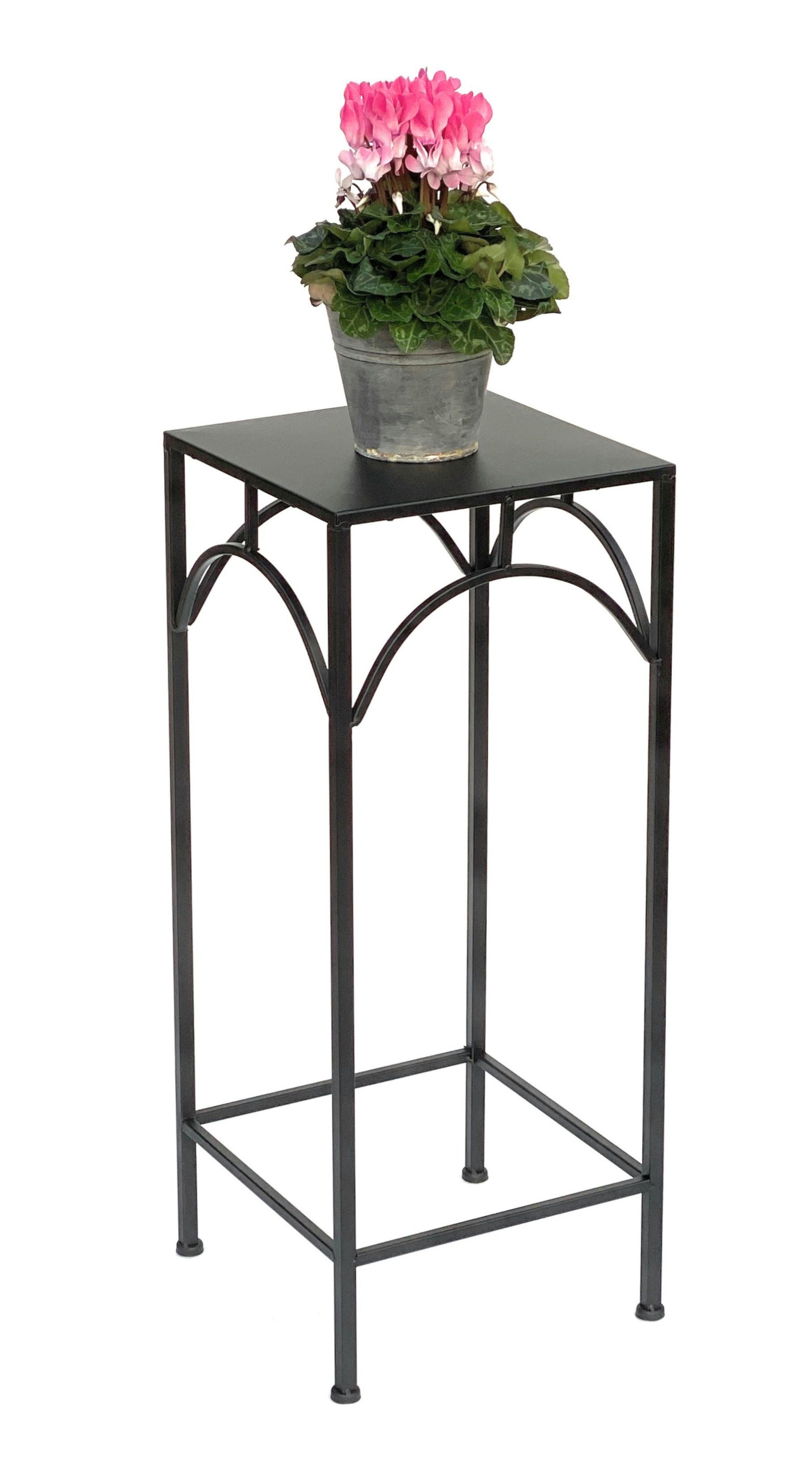 Pflanzenständer 96132 Pflanzenhocker DanDiBo 70 L Metall Schwarz Eckig Blumenhocker Modern Beistelltisch cm Blumenständer Blumensäule