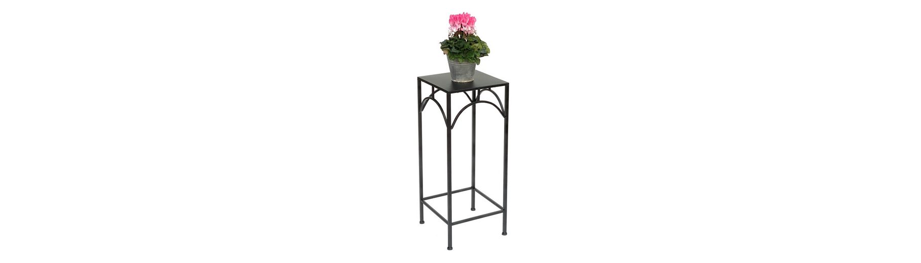 DanDiBo Blumenhocker Mit Topf – Metall, Gold/Schwarz, 70 Cm Hoch, Für Pflanzen-Deko