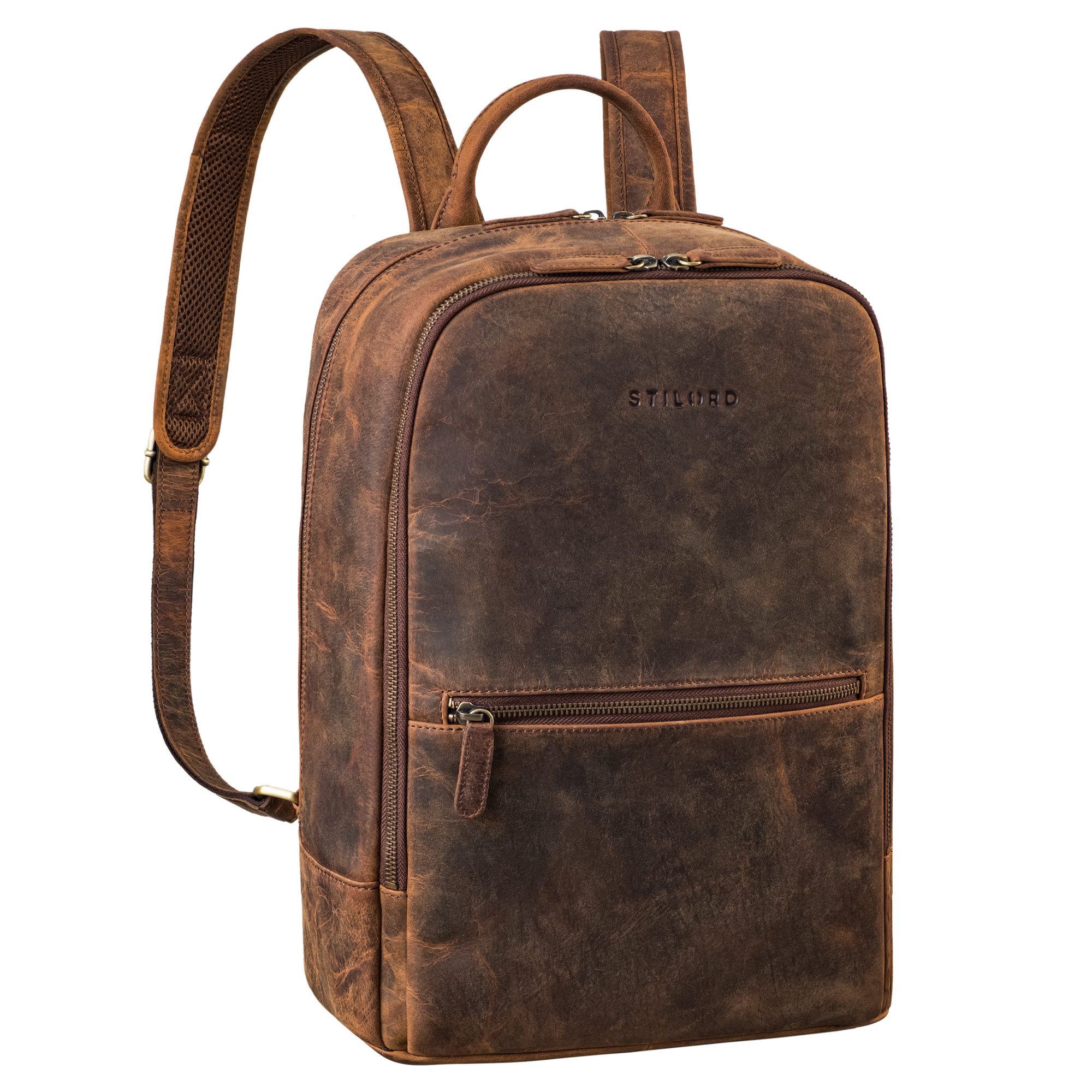 Notebook-Rucksack "Kellis" Vintage Lederrucksack Groß