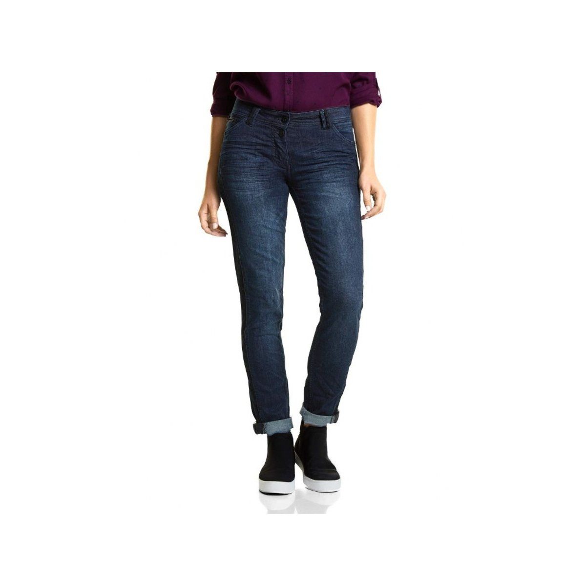Cecil 5-Pocket-Jeans uni (1-tlg) | Straight-Fit Jeans