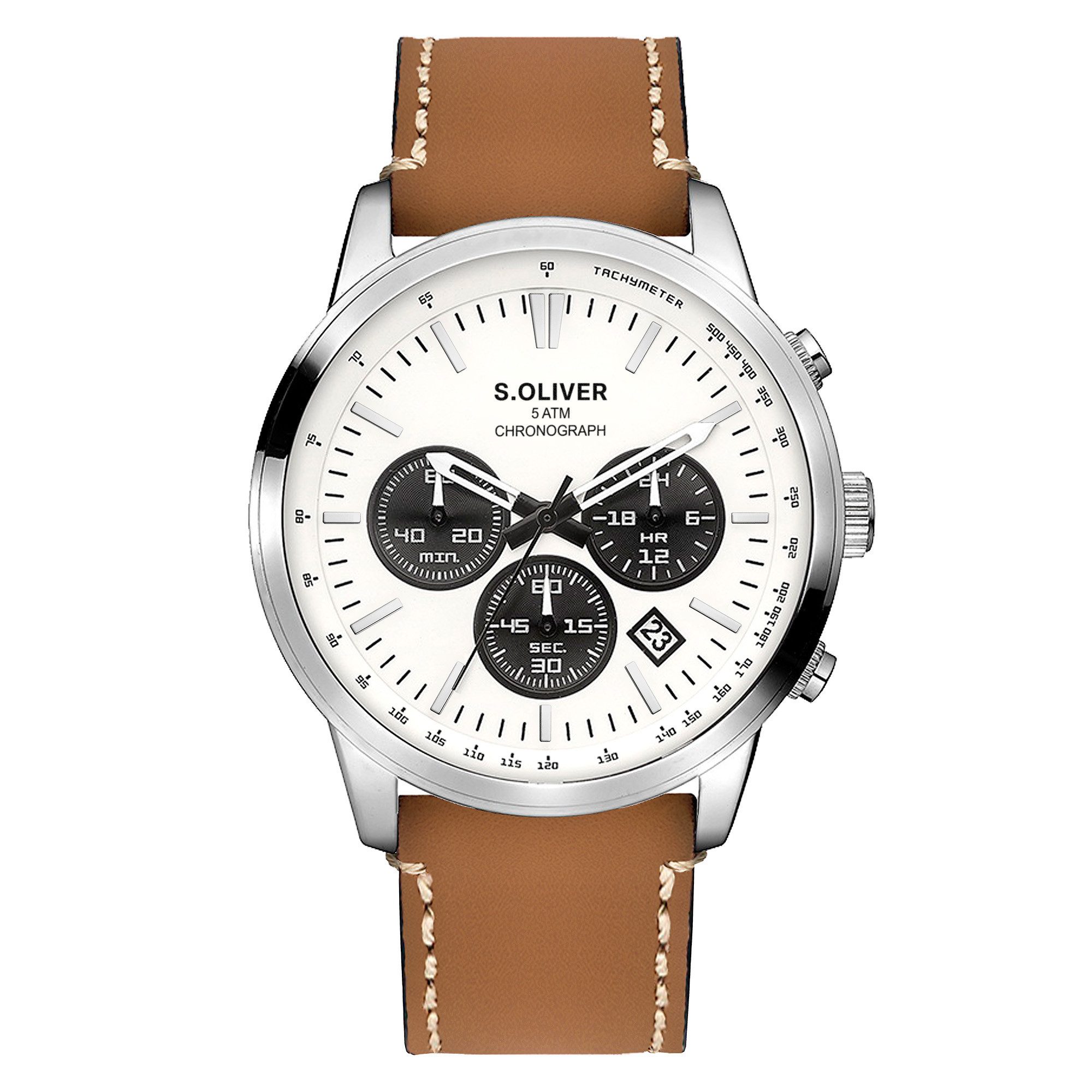 s.Oliver Quarzuhr Kunstleder