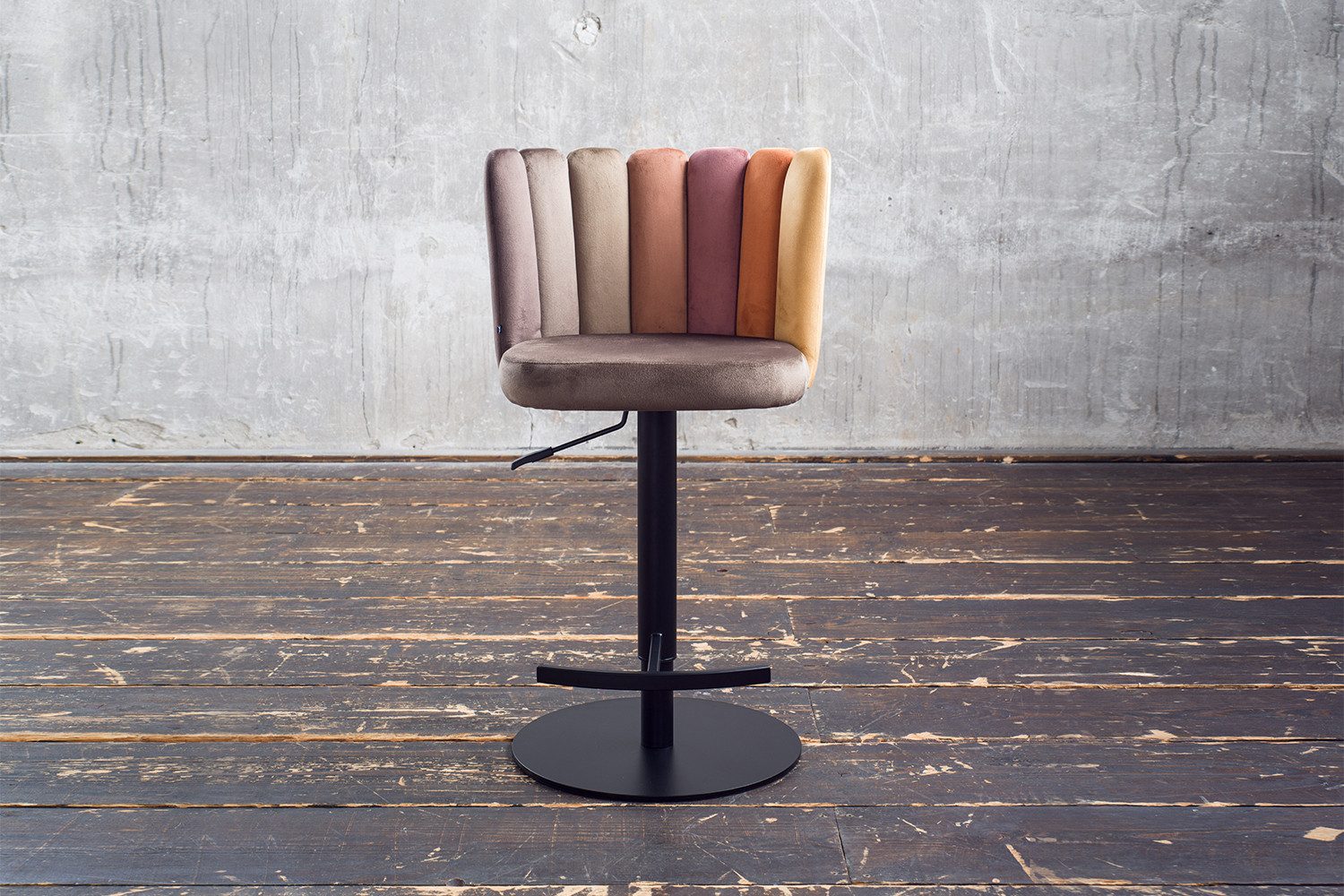 KAWOLA Bistrostuhl JADA (1 St), Drehstuhl höhenverstellbar Velvet verschiedene Farben