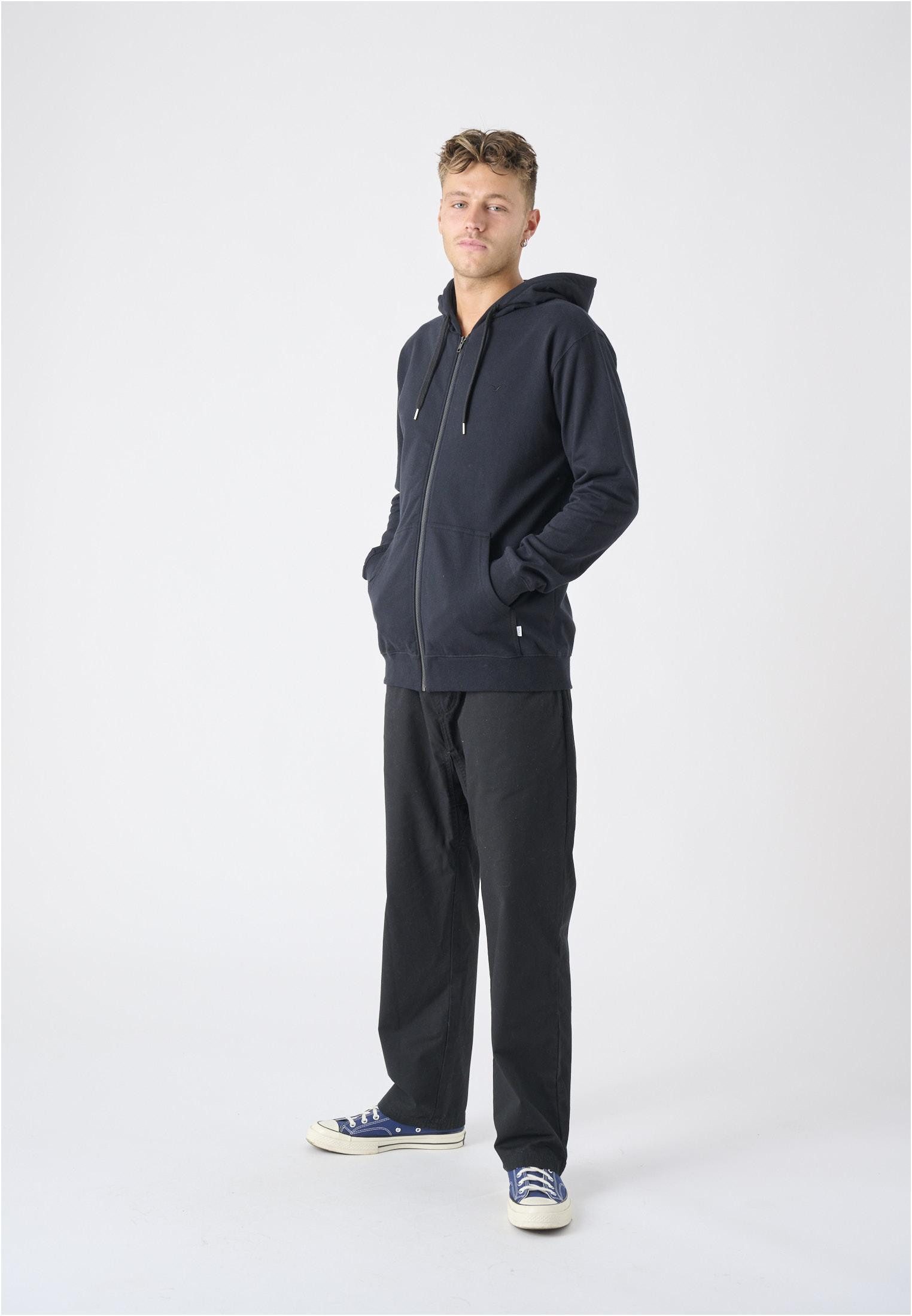 Cleptomanicx Sweatjacke Ligull mit kleiner Möwenstickerei
