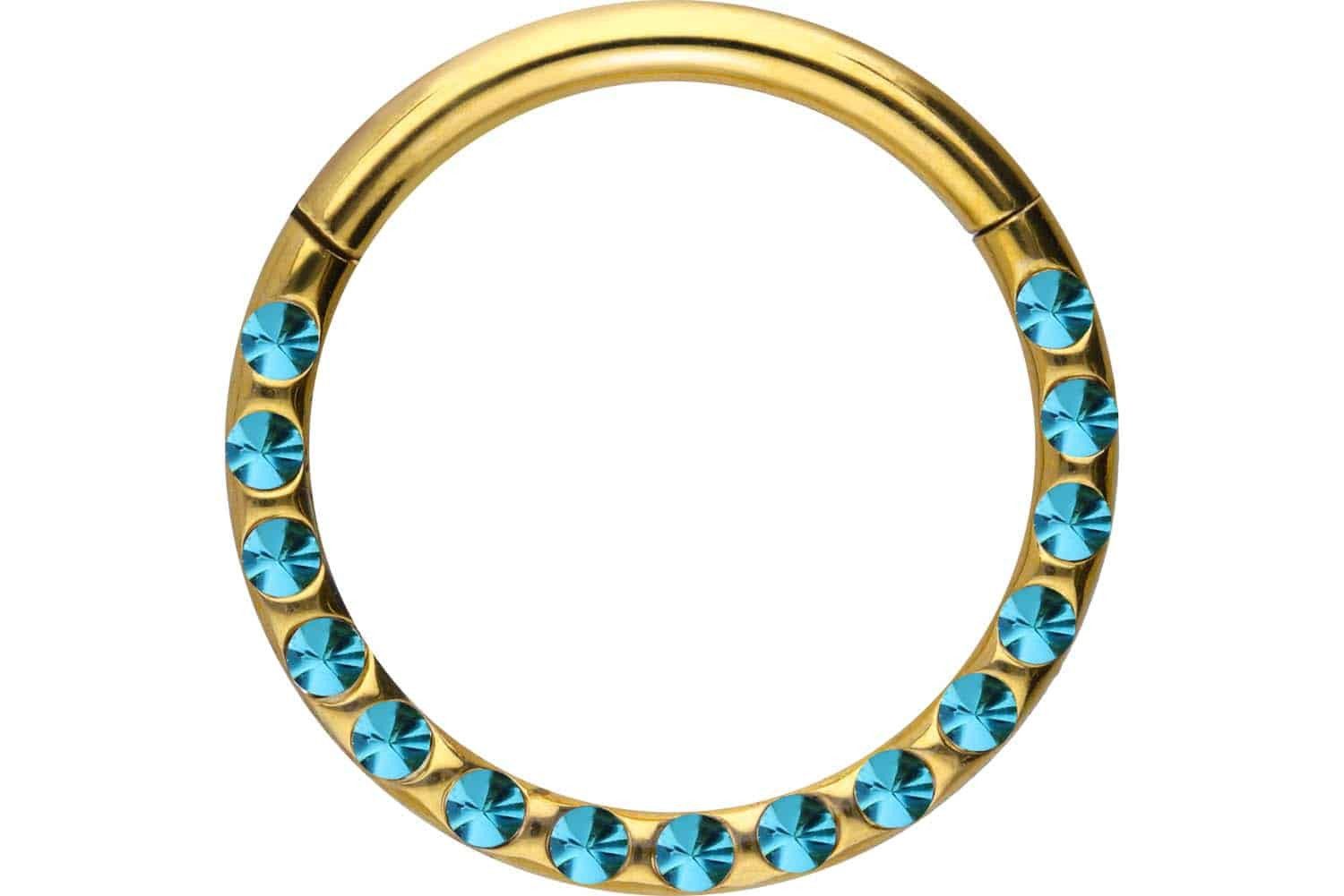 PIERCINGLINE Nasenpiercing Chirurgenstahl Segmentring Clicker KRISTALLE + E günstig online kaufen