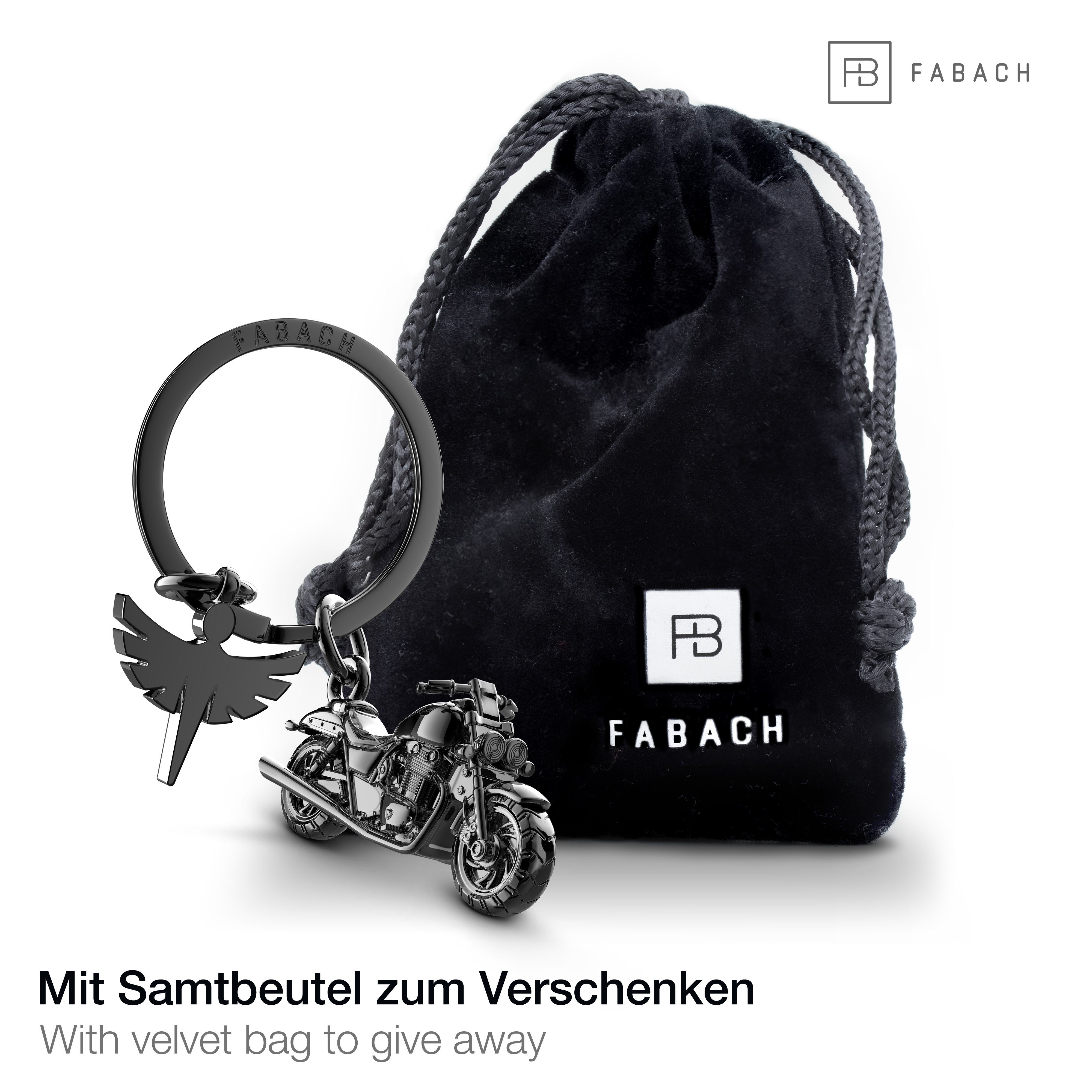FABACH Schlüsselanhänger Chopper Motorrad mit Schutzengel - Engel Glücksbri günstig online kaufen