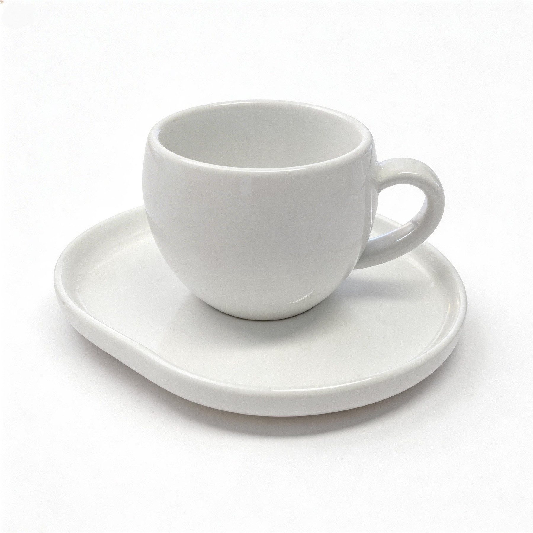 Mulex Tasse AURA Kaffeetassen Set weiss, 12-tlg., Porzellan, Spülmaschinengeeignet
