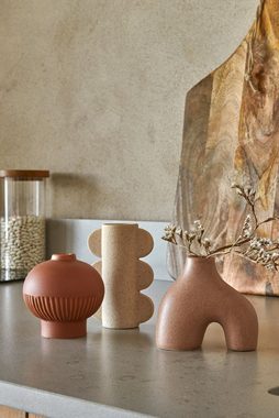 Next Dekovase 3er-Set geformte Mini-Vasen aus Keramik