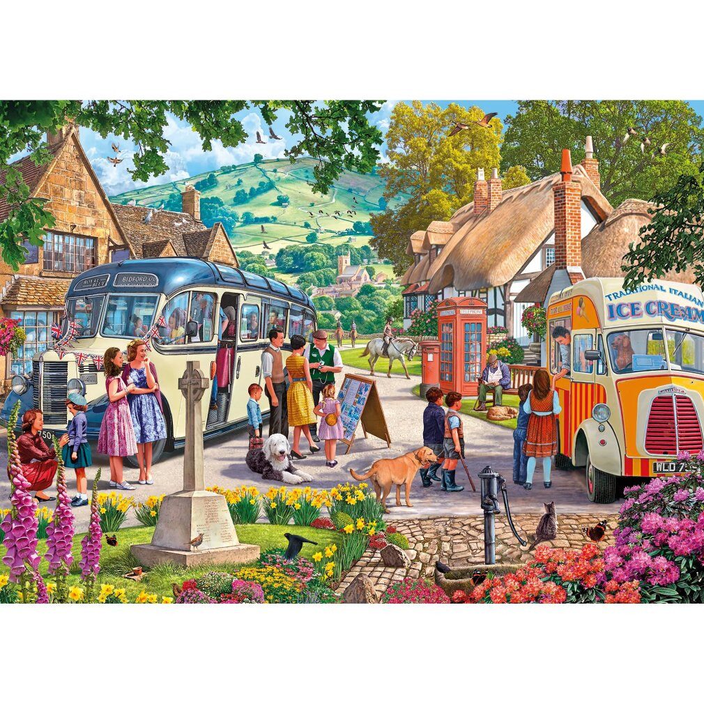 GIBSONS Puzzle GIBSONS Bus Boarding Puzzle 1000 Teile, Puzzleteile