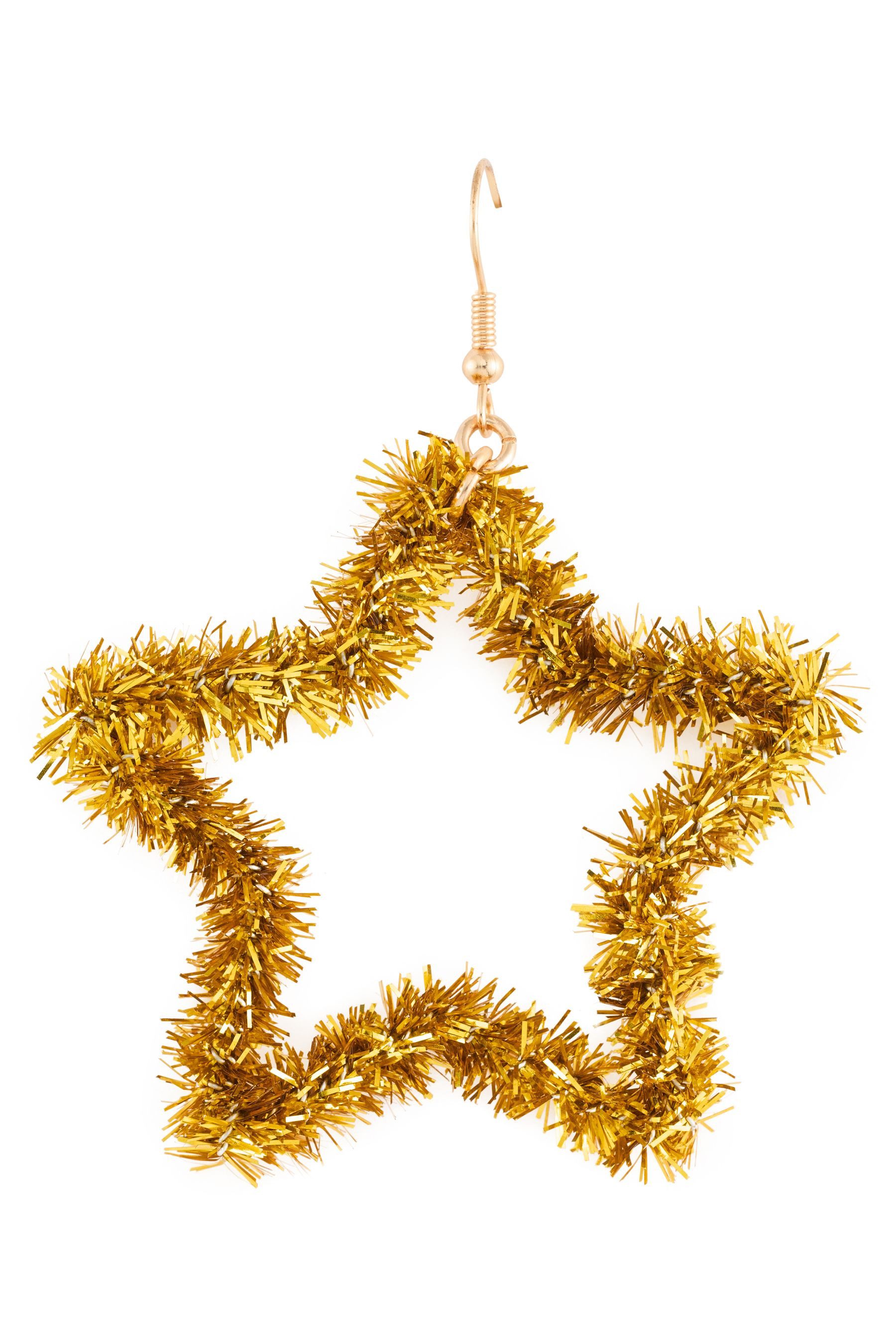 Next Paar Ohrhänger Weihnachts-Ohrringe mit Lametta-Sterndesign (1-tlg) günstig online kaufen