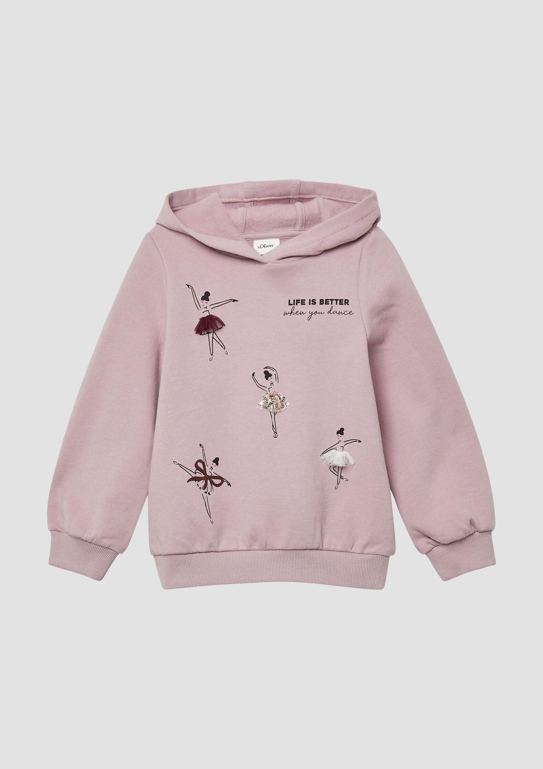 s.Oliver Sweatshirt Sweatshirt Kuscheliger Hoodie mit Artwork günstig online kaufen