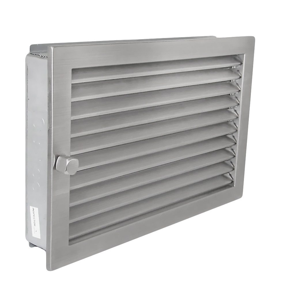 CB-TEC Lüftungsgitter Warmluftgitter WG 3523 ES Edelstahl matt 350 x 230mm Lüftungsgitter, Regulierbare Edelstahl Lamellen – Bild 2 von 4