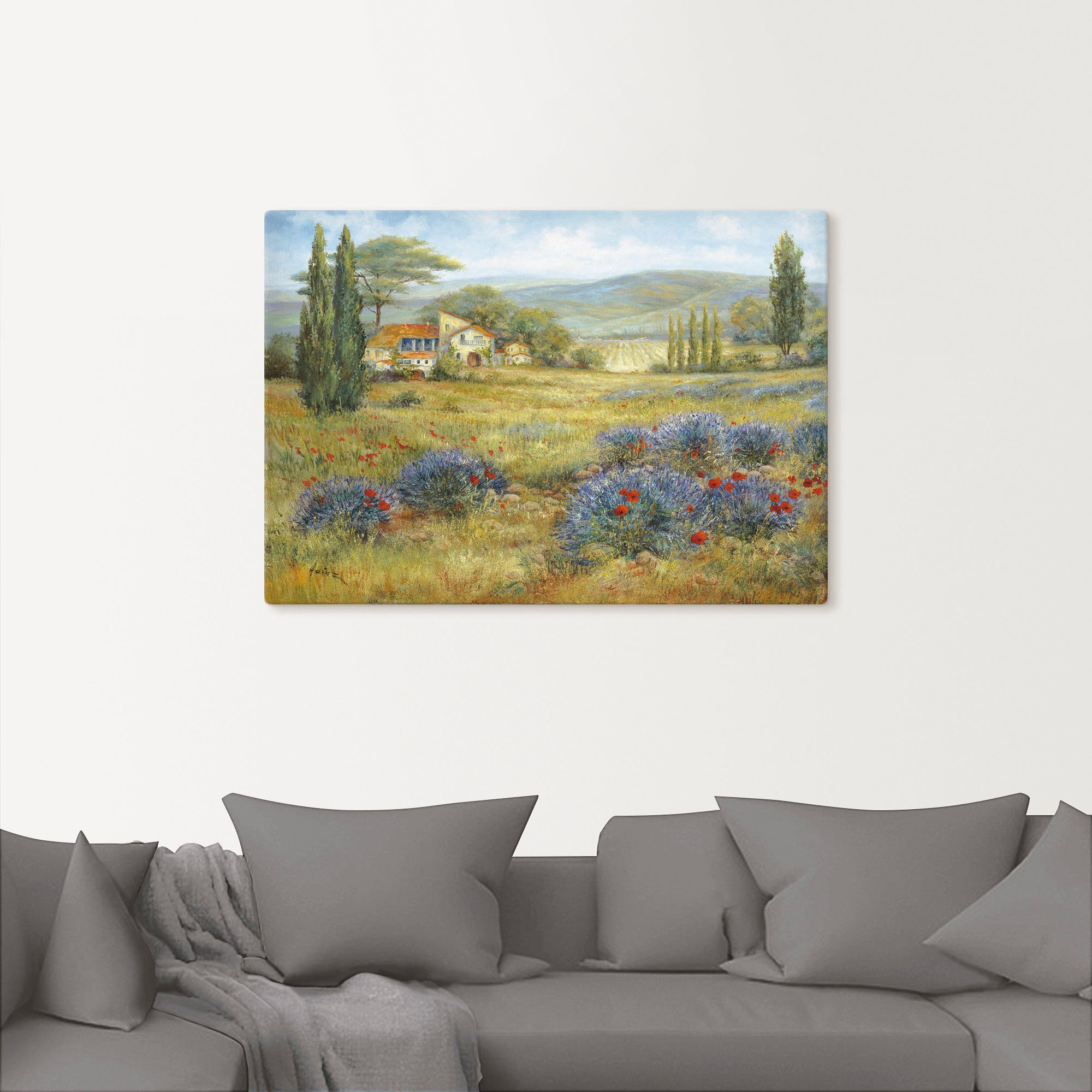 versch. Größen Wandbild Provence, Leinwandbild, Poster von als Artland (1 Alubild, Bilder Europa Wandaufkleber oder in St),