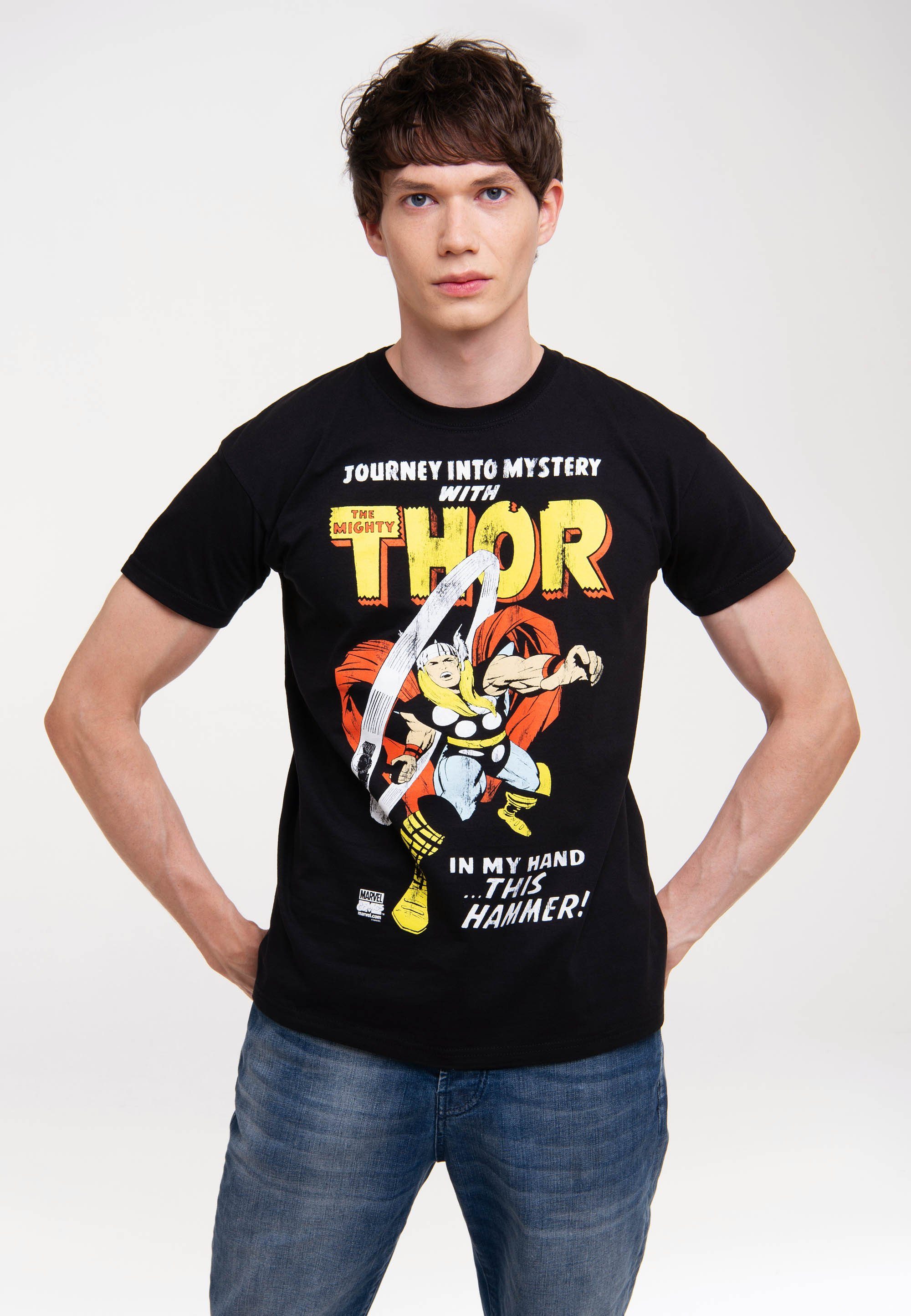 LOGOSHIRT Journey Comics lizenziertem mit T-Shirt Marvel Print Thor, -