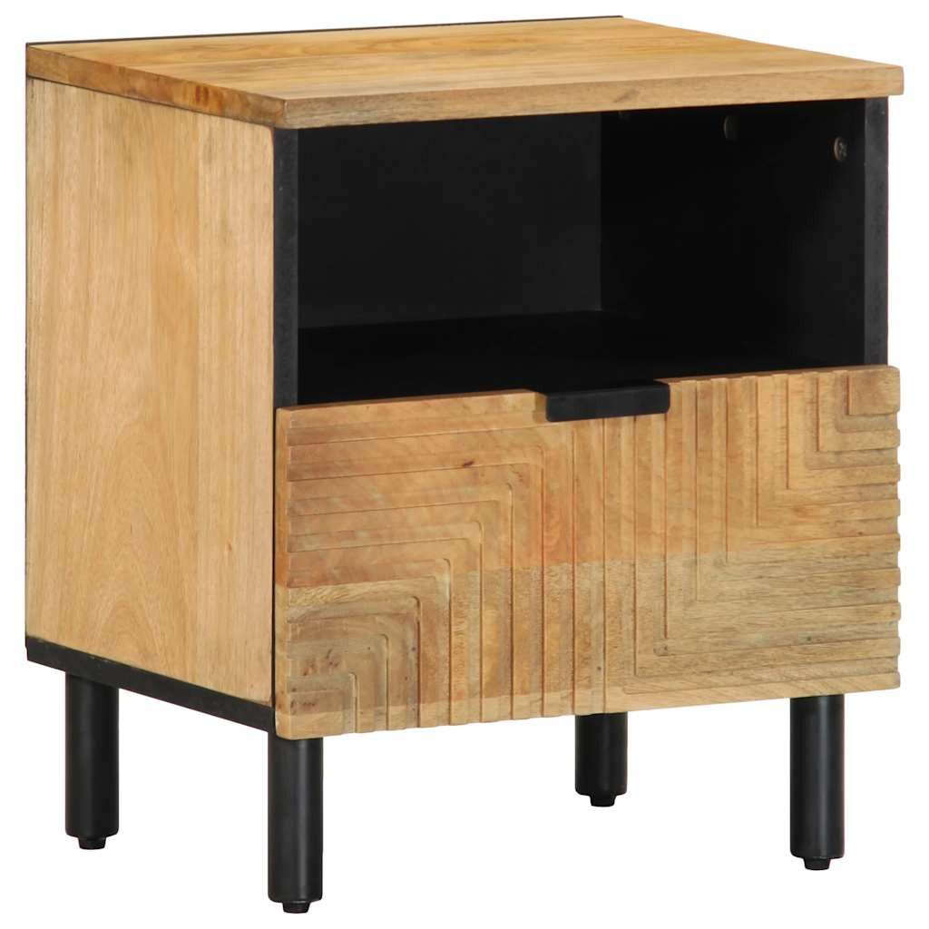 vidaXL Nachttisch Nachttisch Braun 40x33x46 cm Massivholz (1-St)