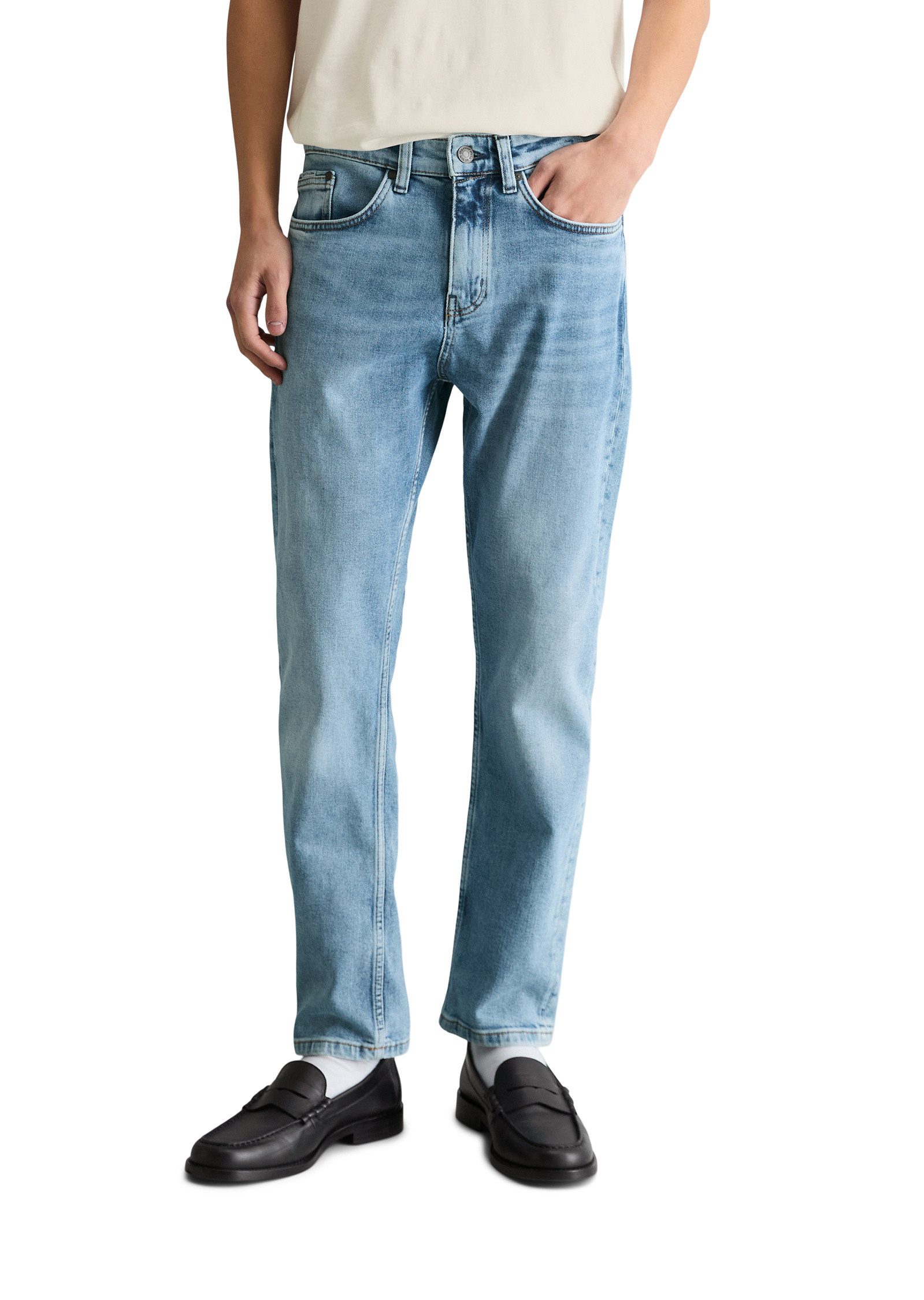 Tapered-fit-Jeans aus Bio-Baumwoll-Mix