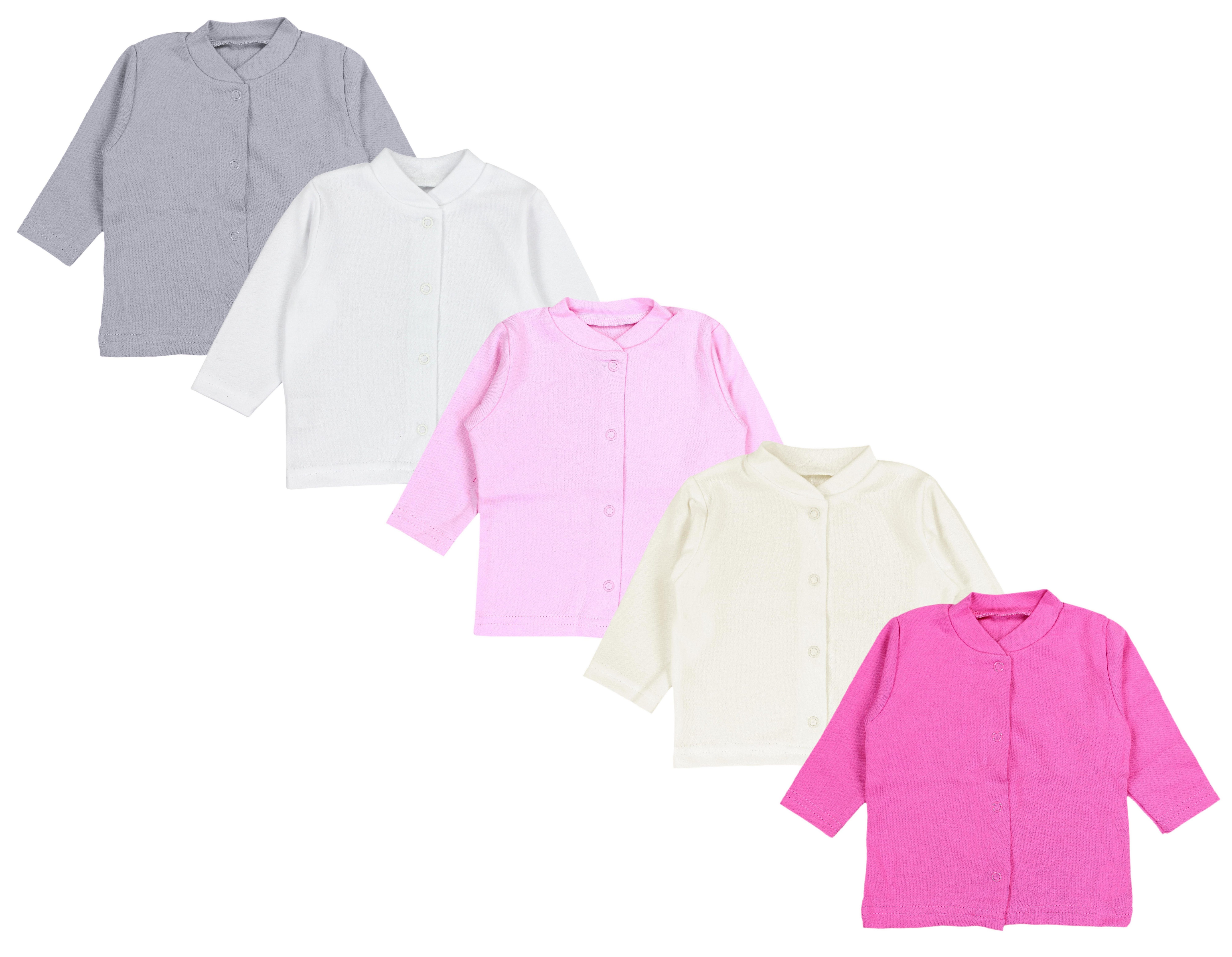 TupTam Langarmshirt TupTam Unisex Babyjäckchen mit Druckknöpfe 5er Pack (5-tlg) Mädchen | Shirts