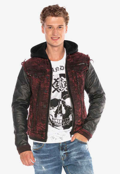 Cipo & Baxx Outdoorjacke mit stylischem Nietenbesatz