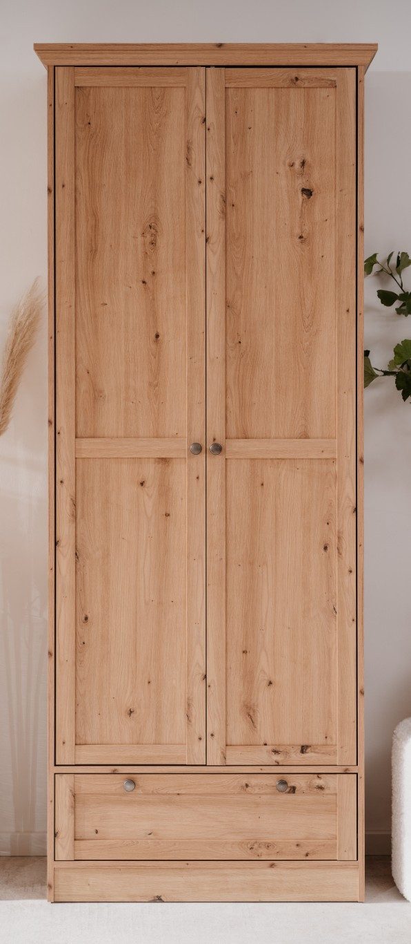 Finori Garderoben-Set Garderobenschrank Mehrzweckschrank Timber, Artisan Oak, (1-St), 80 cm, Kleiderschrank, Schrank, Garderobe