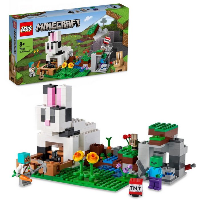 LEGO® Konstruktionsspielsteine Die Kaninchenranch (21181) LEGO® Minecraft™ (340 St)