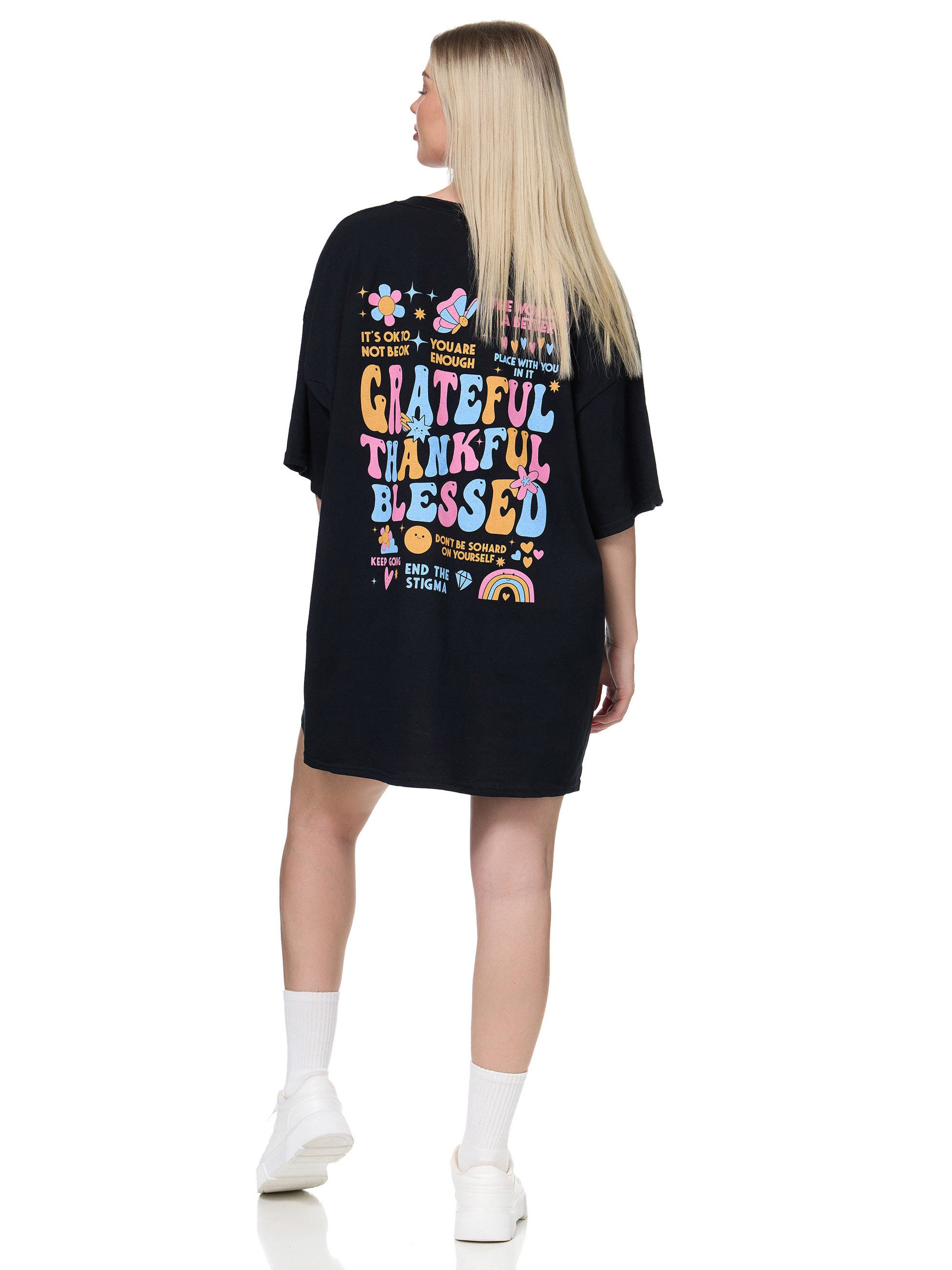 Worldclassca T-Shirt Worldclassca Oversized Print T-Shirt lang Sommer Obert günstig online kaufen