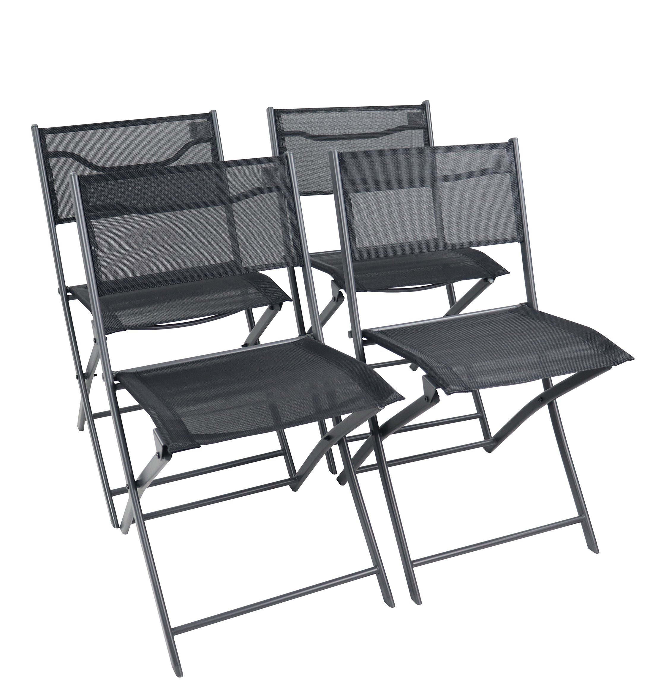 VCM Gartenstuhl Sumila 4er Set B. 45 x T. 46 x H. 79 cm (4 St), Sitzgruppe für die Terrasse, Balkonmöbel, für Entspannung im Garten