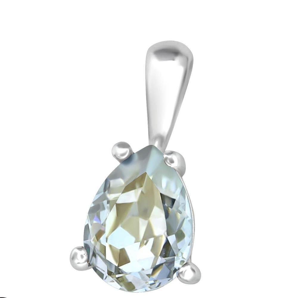 BUNGSA Кулон Set Кулон Tropfen mit Kristall aus 925 Silber Damen (1-tlg), Pendant Halsketten