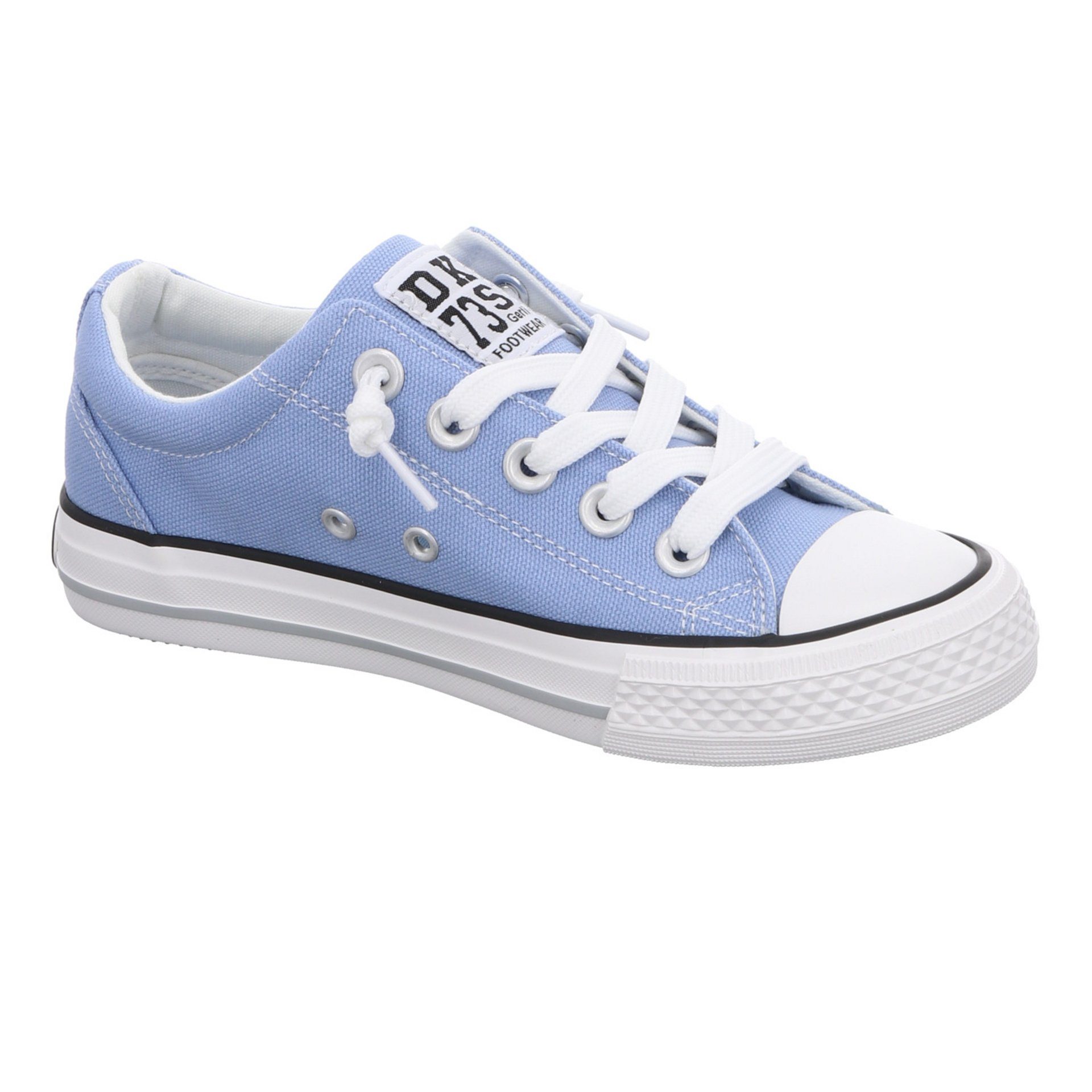 Textil uni Gerli Sneaker Leinenschuh by blau Textil Dockers hell