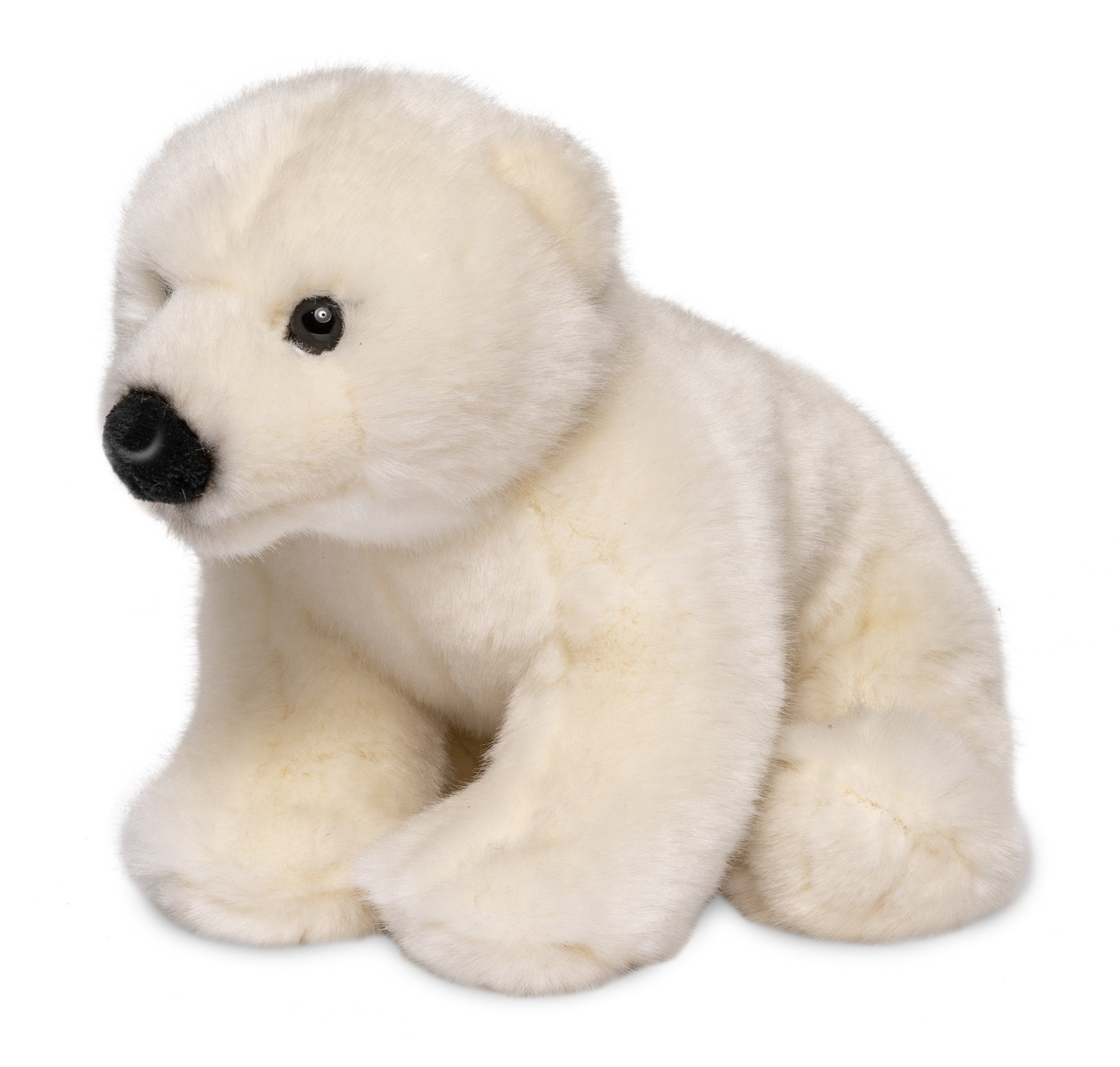 Uni-Toys Kuscheltier Eisbär Junges, sitzend - 16 cm (Höhe) - Plüsch-Bär, Plüschtier, zu 100 % recyceltes Füllmaterial