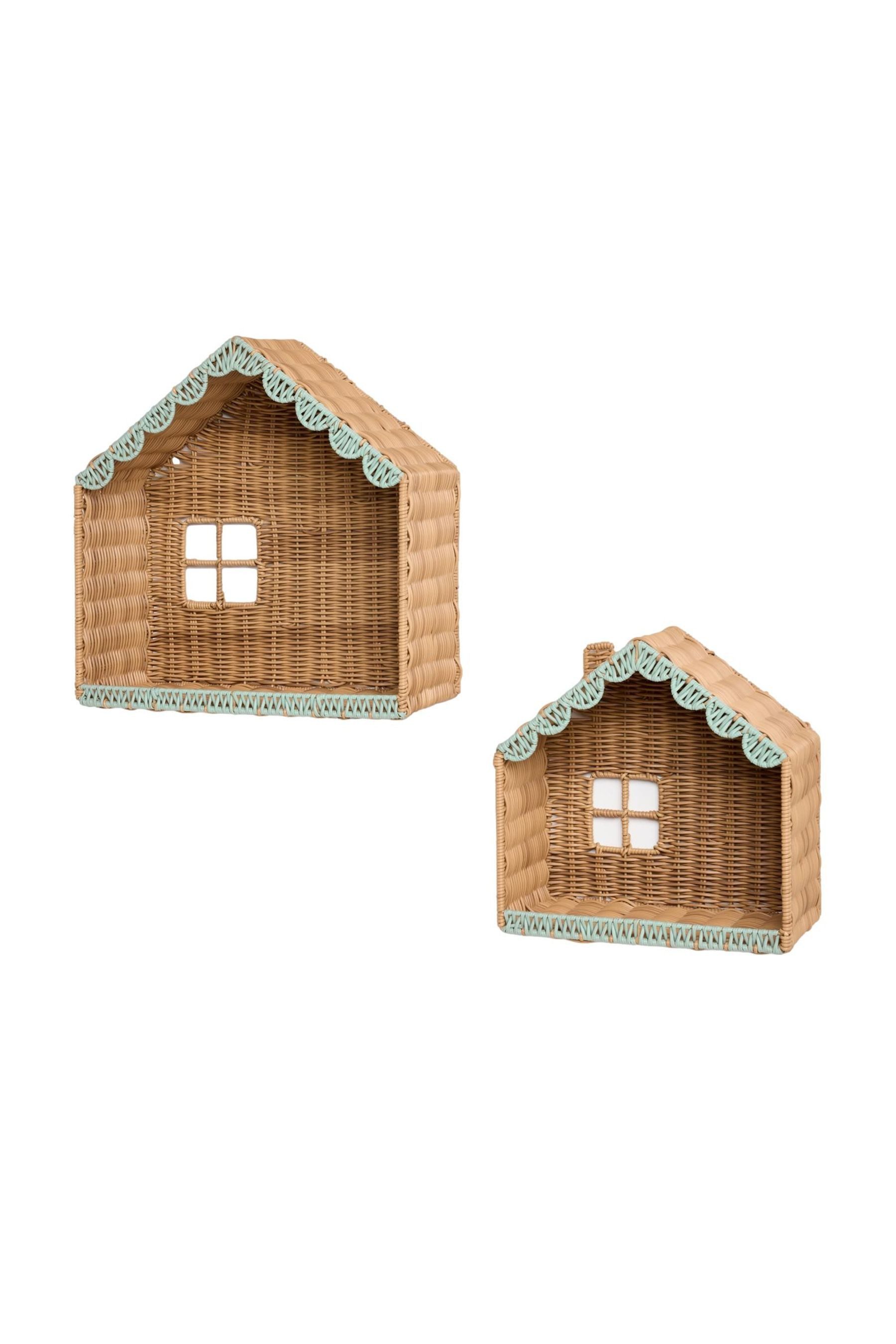 Next Wandregal Set mit 2 Display-Regalen, Haus mit Bogenkante, 2-tlg.