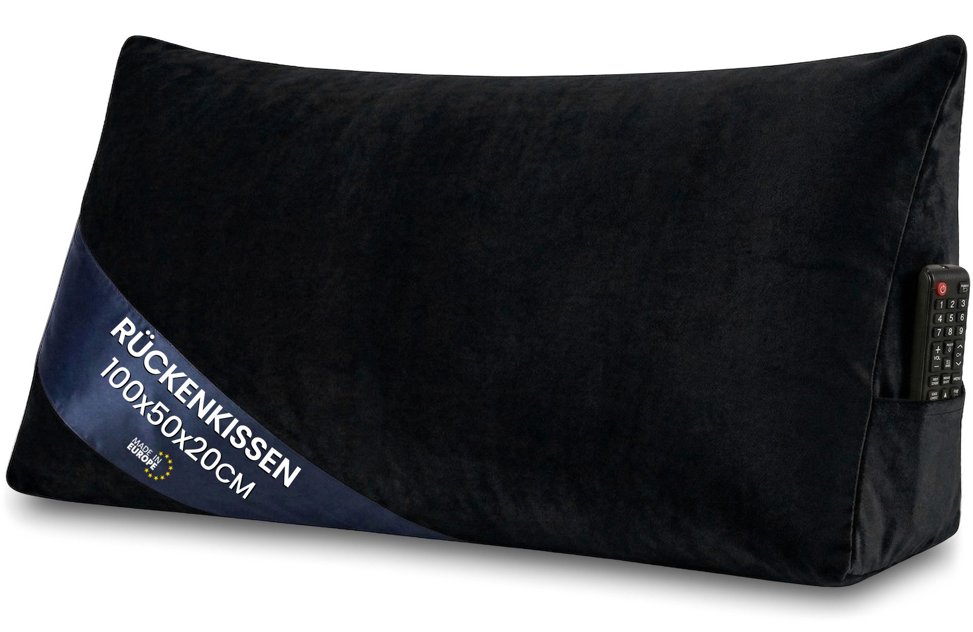 Amazinggirl Rückenkissen Keilkissen Cord Kissen 70x40 cm - Lesekissen für Bett Sofa und Couch
