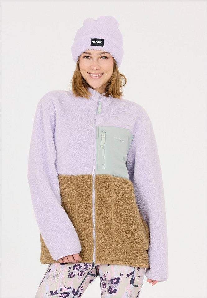 SLOPE Fleecejacke Katau aus wärmendem Teddy-Stoff