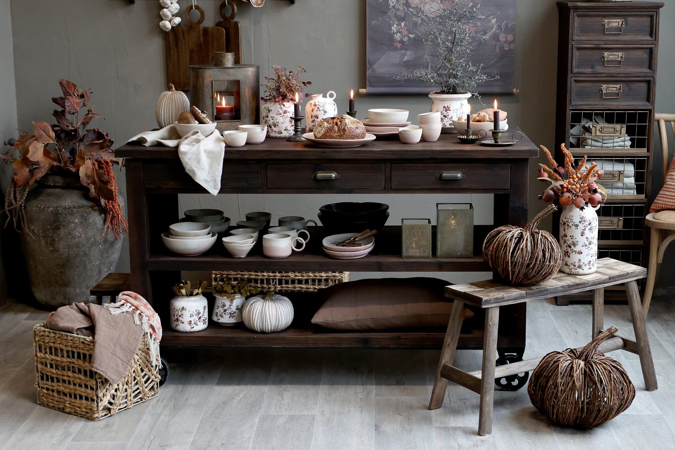 Chic Antique Dekovase Chic Antique Nancy Blumentopf mit Blumenmotiv