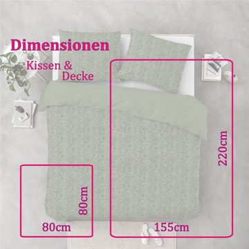 Bettwäsche 06713 - Bettwäsche-Set (155x220cm), Byrklund, 100% Baumwolle, Bettbezug - Bettwäsche Set Bett / Kissen Bezug Bettgarnitur