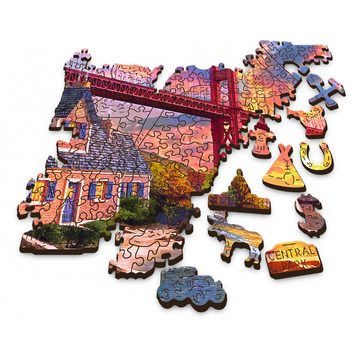 Trefl Puzzle Sonnenuntergang an der Golden Gate Bridge Puzzle, 1000 Puzzleteile, Made in Europe