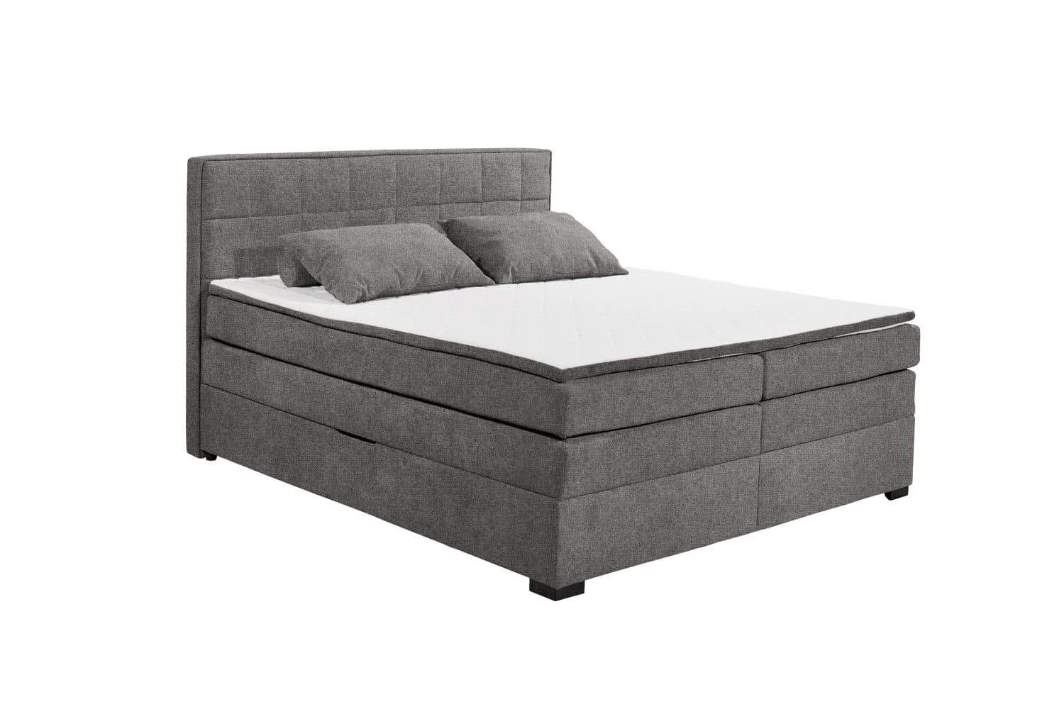 ED EXCITING DESIGN Boxspringbett Beverly 180x200 Bettkasten, Topper, 7Z-Tonnentaschen-Federkernmatratze (Komplettbett mit Matratze, Unterbox und Topper), Bett mit Bettkasten, Topper, Matratze und Unterbox