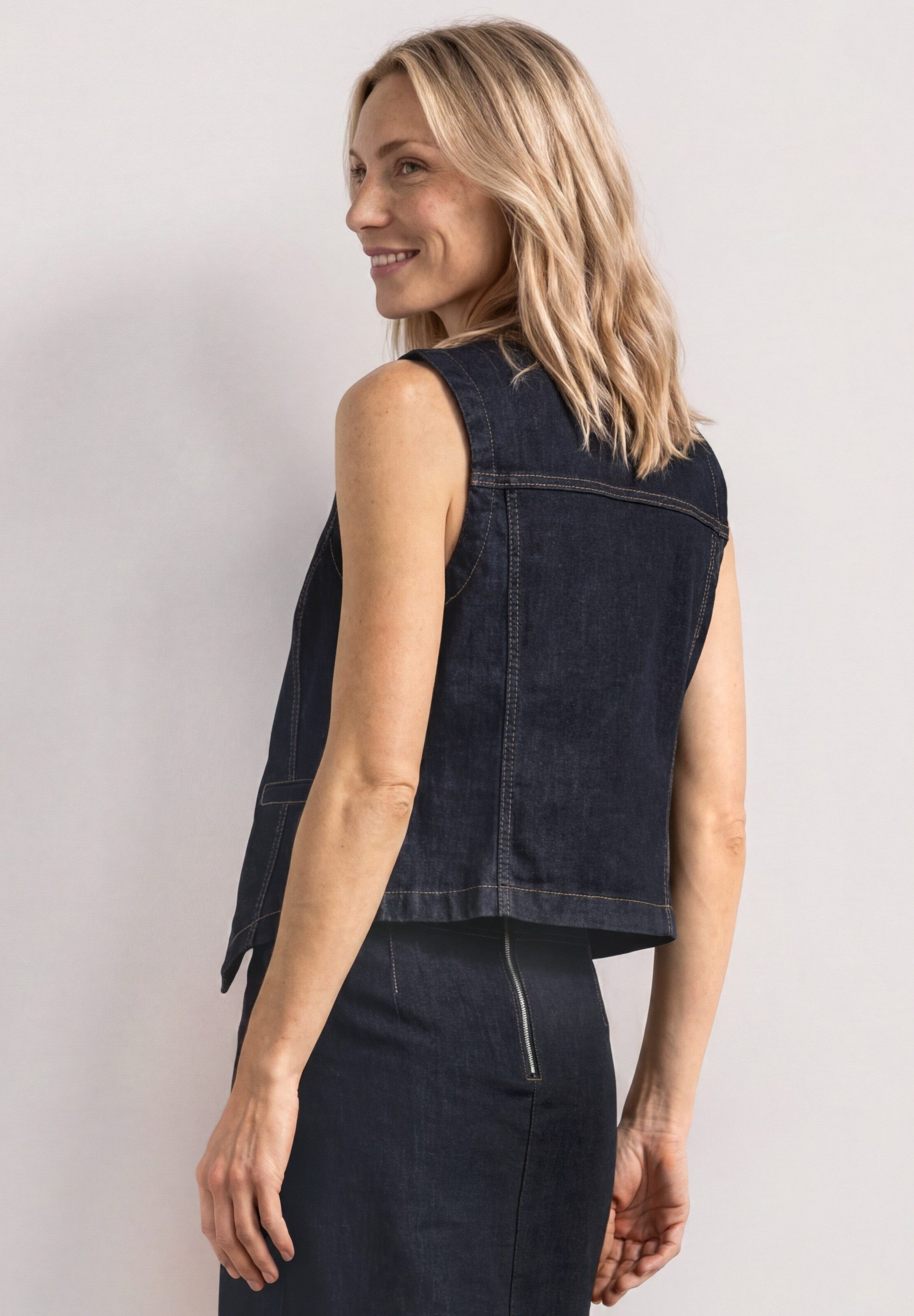 STREET ONE Jeansweste in Denim-Optik