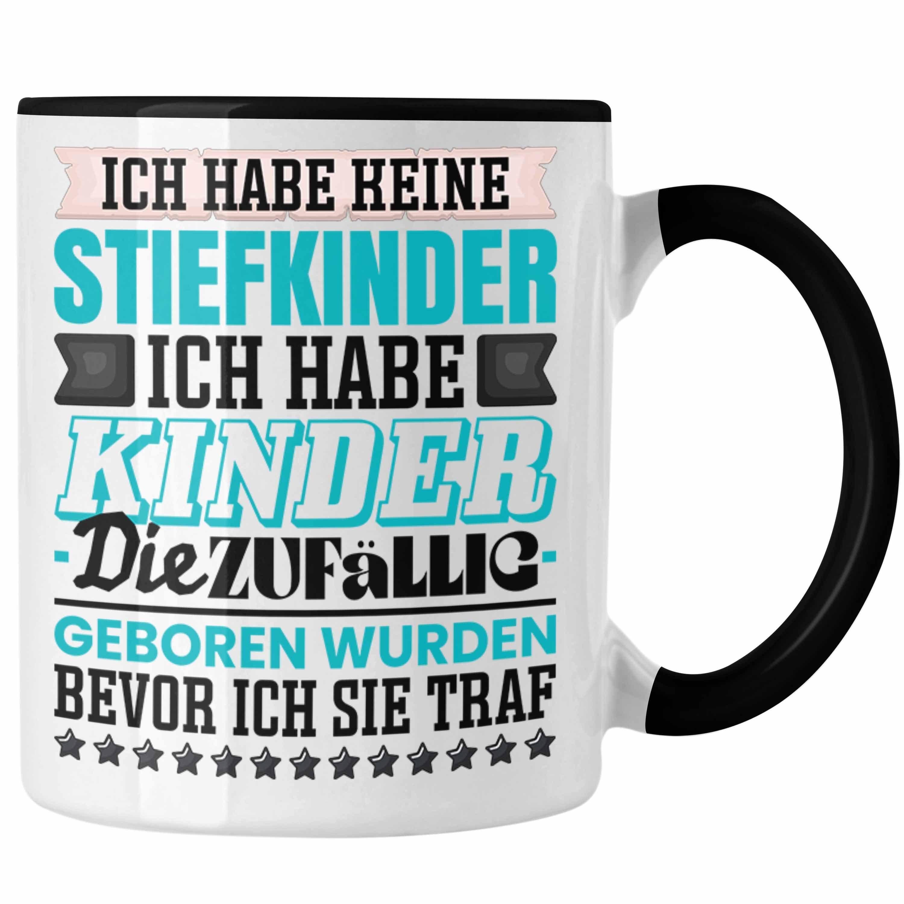 Trendation Tasse Stiefvater Tasse Spruch Geschenk von Kindern an Stiefvater Kinder Die Schwarz | Teetassen