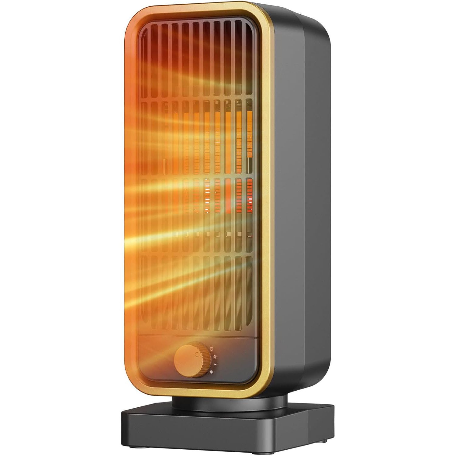Coonoor Тепловентиляторы 500W Energiesparend Leiser Elektrischer PTC Keramikheizer, mit 3 Heizstufen, Überhitzungs Kippschutz, Elektroheizung