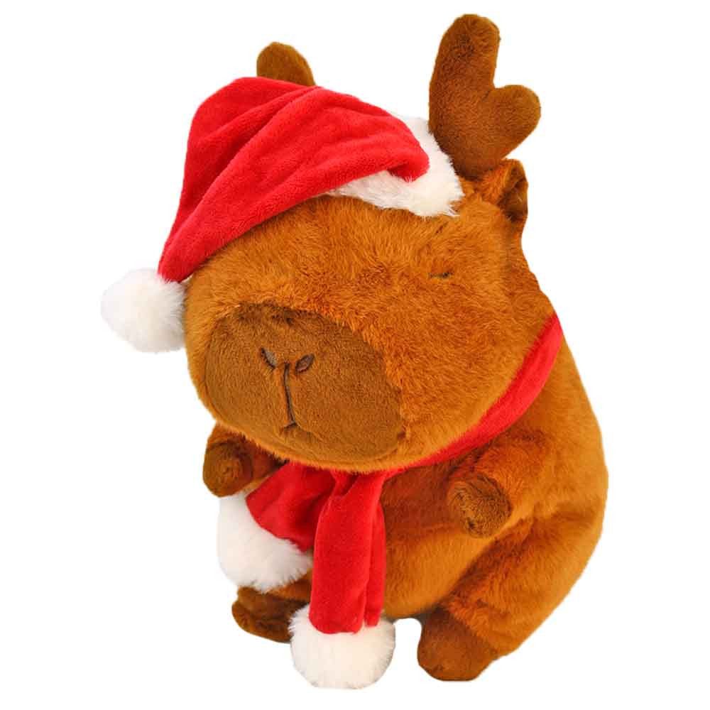 PMS Kuscheltier Capybara Kuscheltier mit Weihnachtsmütze - ca. 25 cm (1-St)