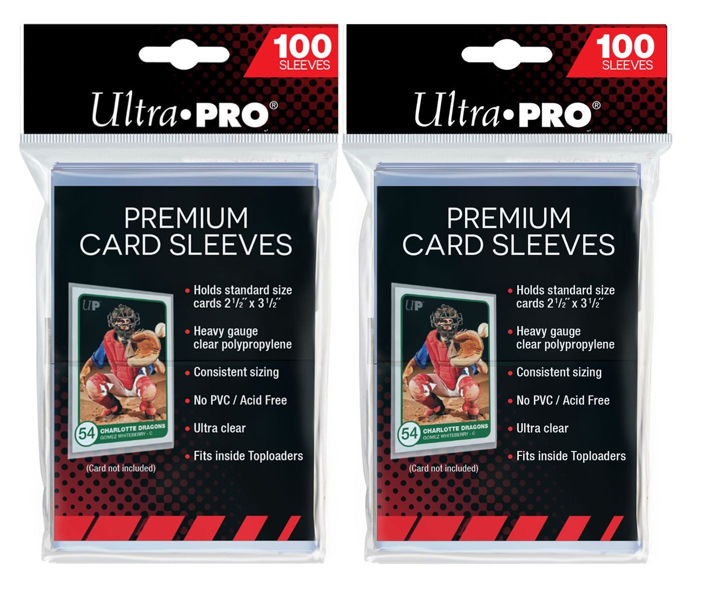UltraPRO Sammelkarte 200 Platinum Premium Soft Sleeves - transparent