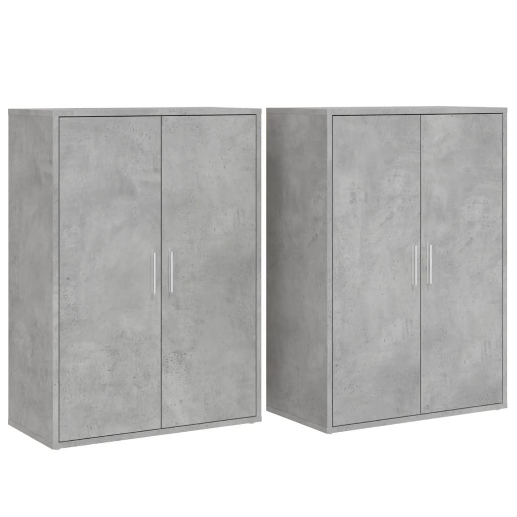 vidaXL Sideboard Sideboards 2 Stk. Betongrau günstig online kaufen