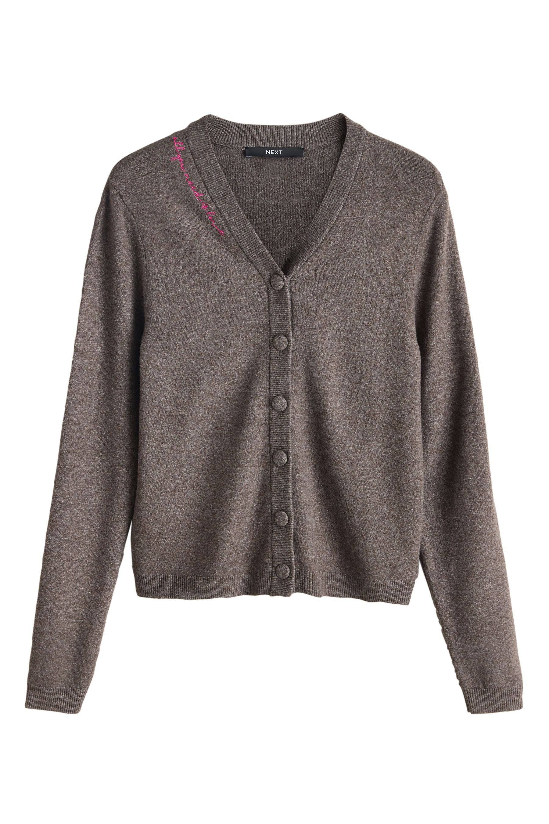 Chocolate Brown Embroidered