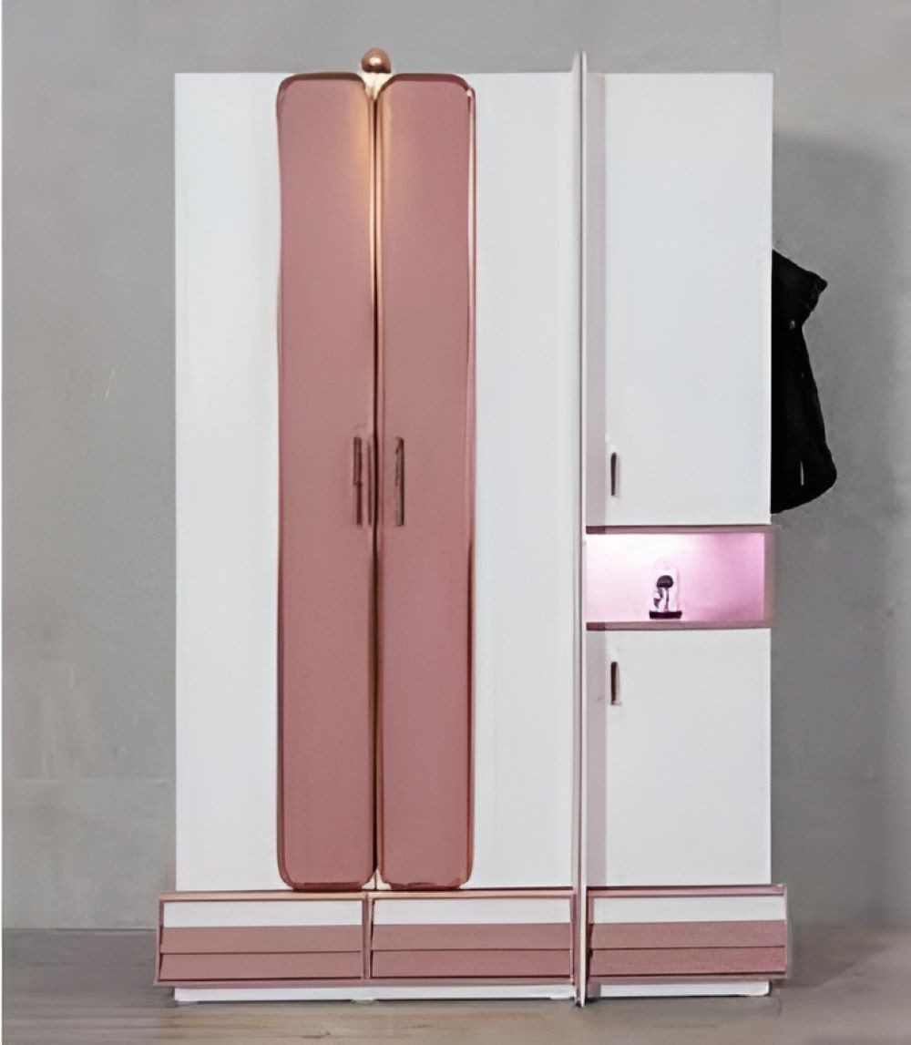 Xlmoebel Kleiderschrank Jugend Kleiderschrank in zweifarbiger Optik für das Schlafzimmer (Kleiderschrank) Hergestellt in Europa